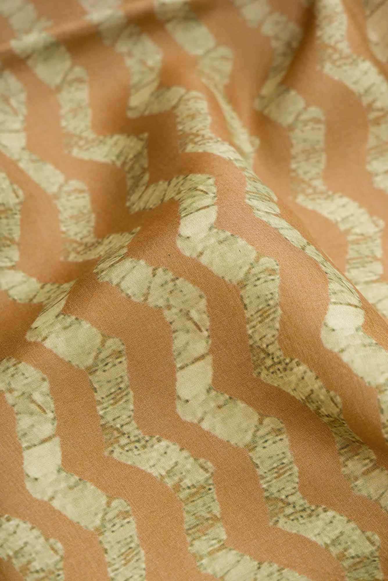 Sandal Dual Tone Tussar Silk Saree - Image 3