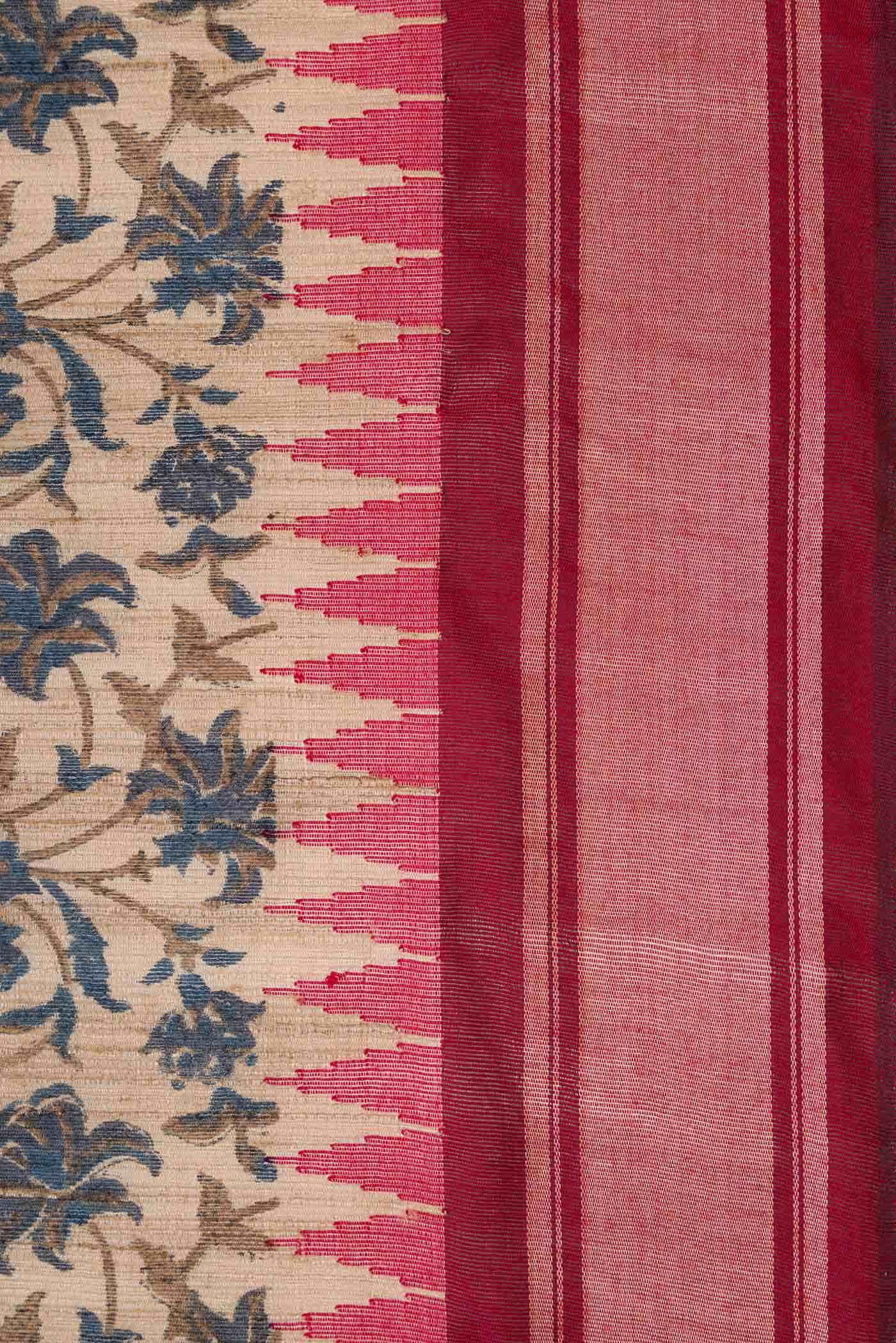 Sandal Jute Silk Saree - Image 3