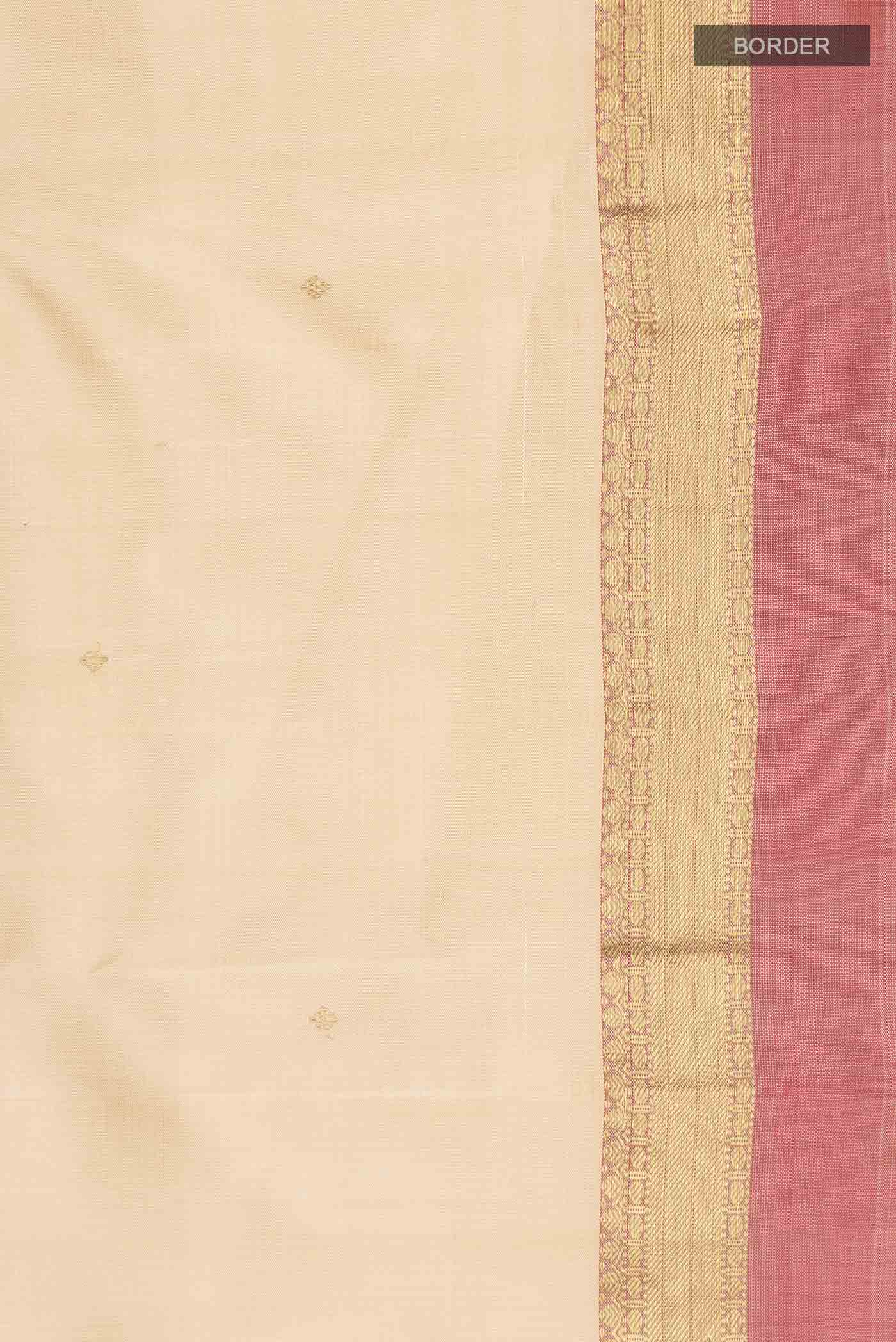 Sandal Kanchipuram Silk Saree - Image 3