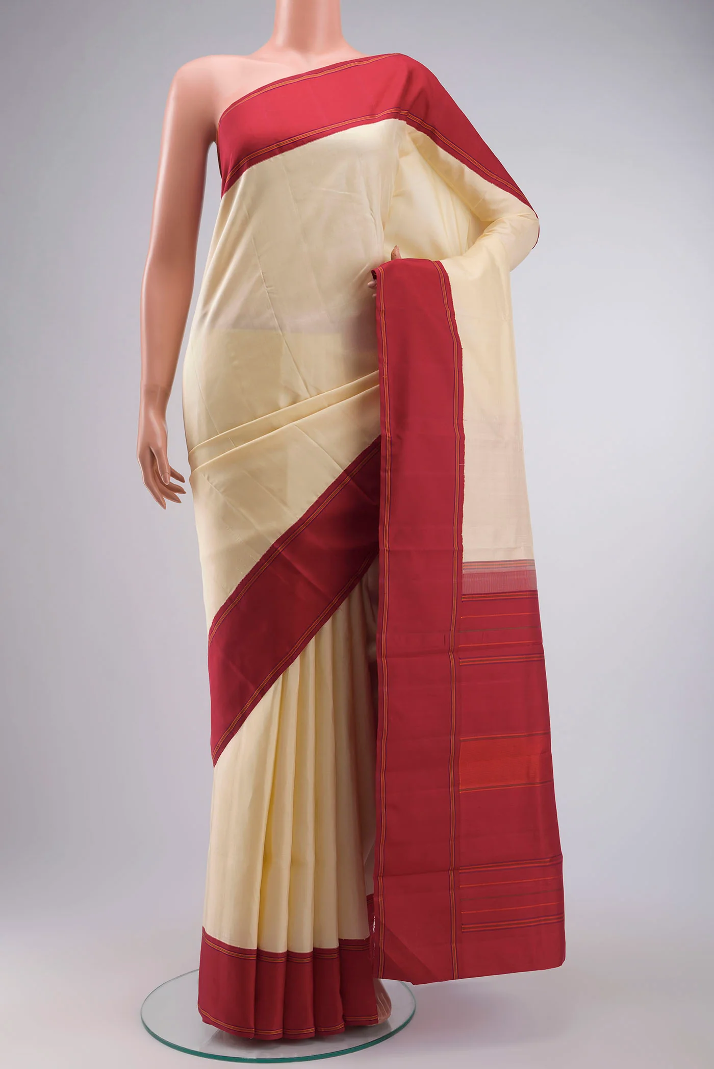Sandal Kanjivaram Silk Saree