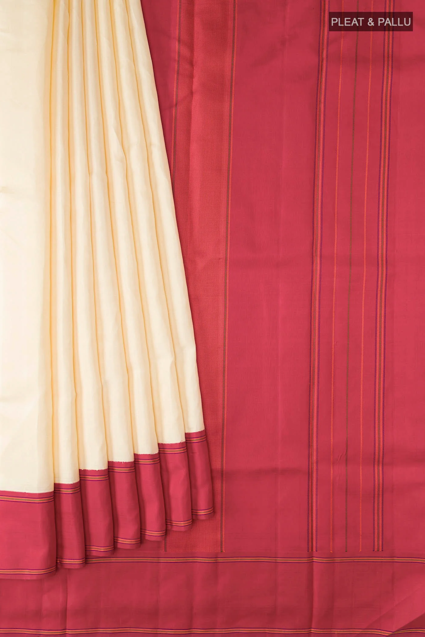 Sandal Kanjivaram Silk Saree - Image 4