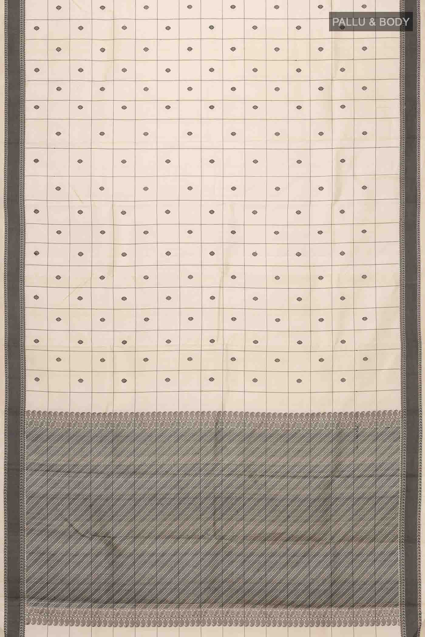 Sandal Kanjivaram Silk Saree - Image 6