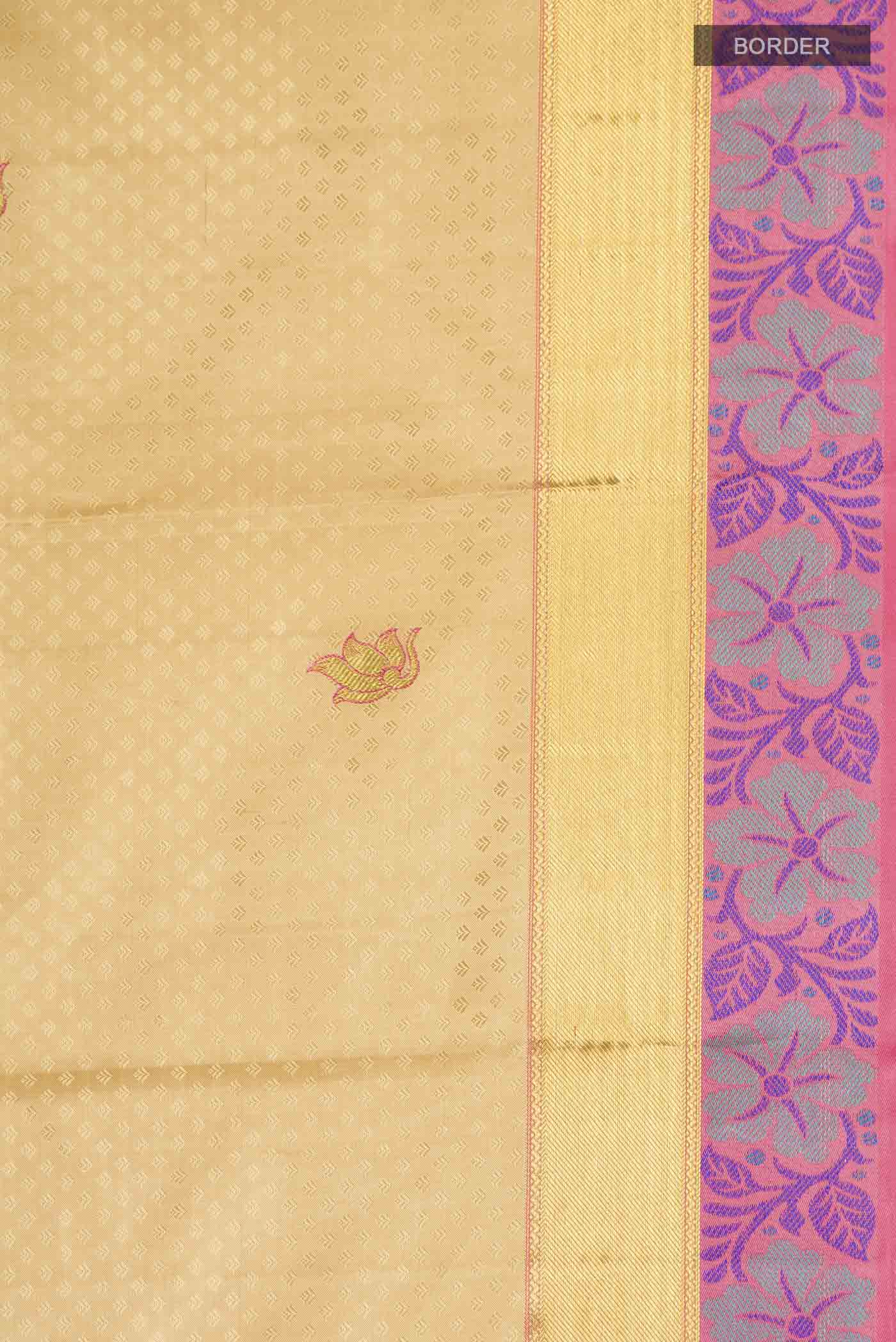 Sandal Kanchipuram Silk Saree - Image 3