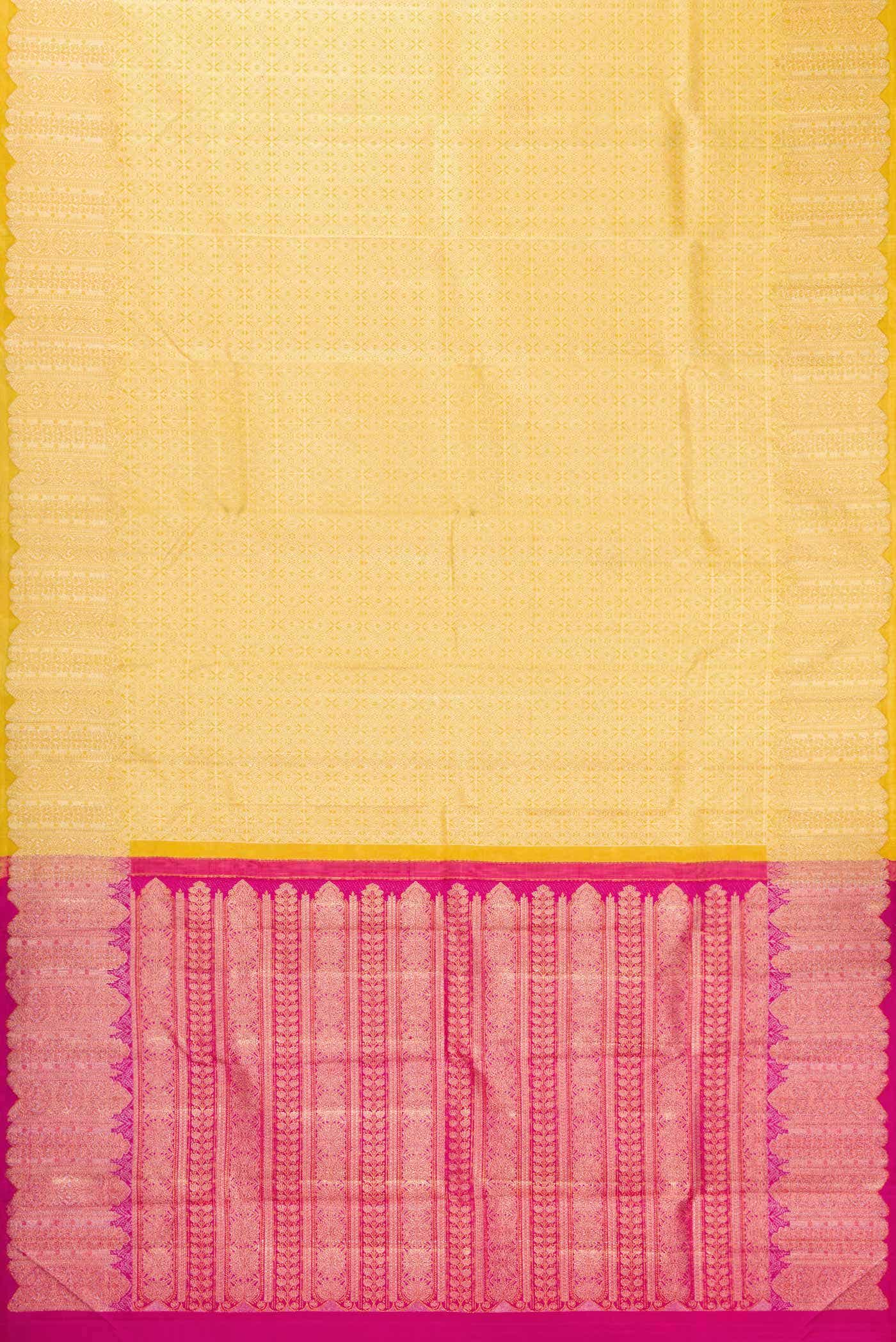 Sandal Kanjivaram Silk Saree - Image 4