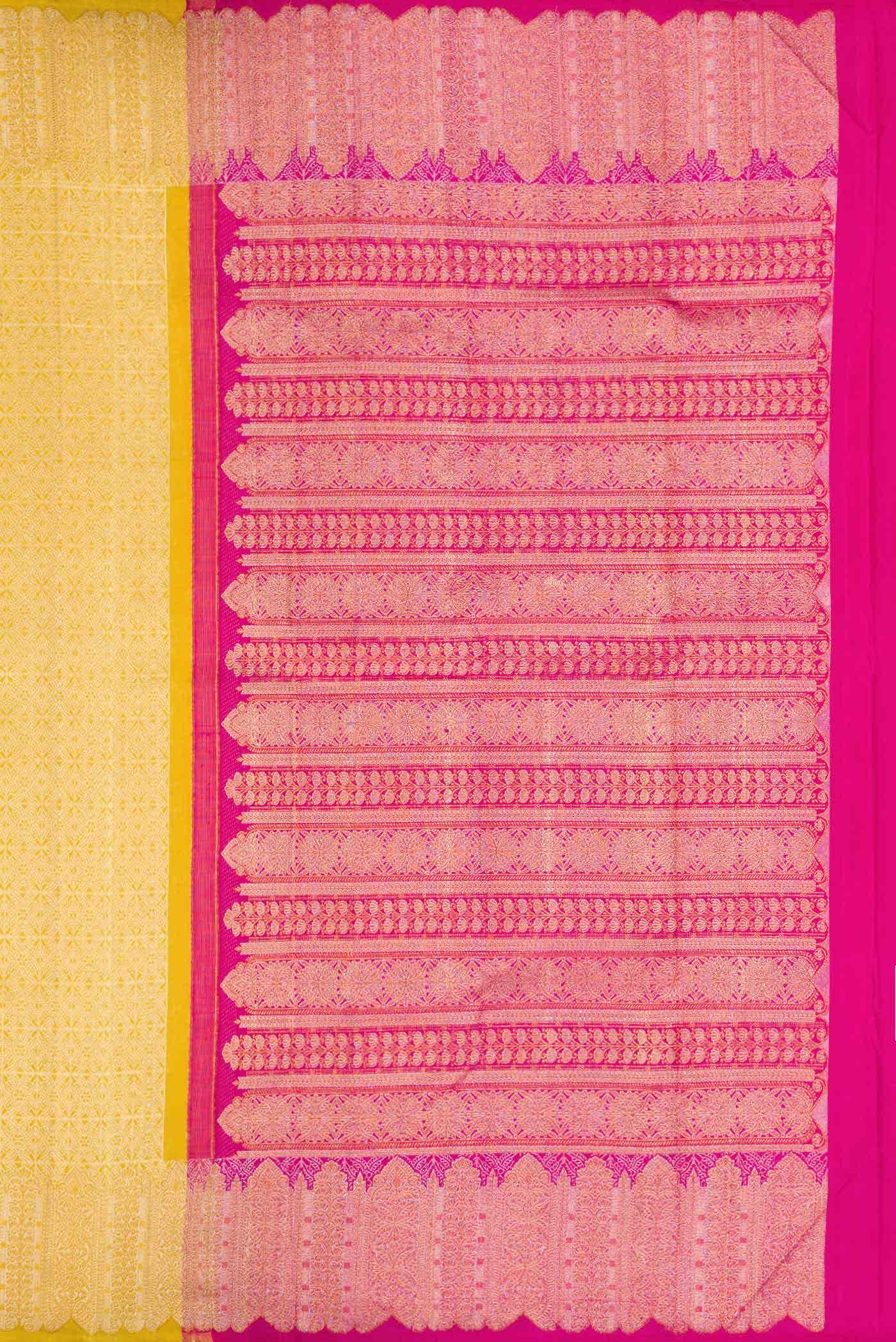 Sandal Kanjivaram Silk Saree - Image 5