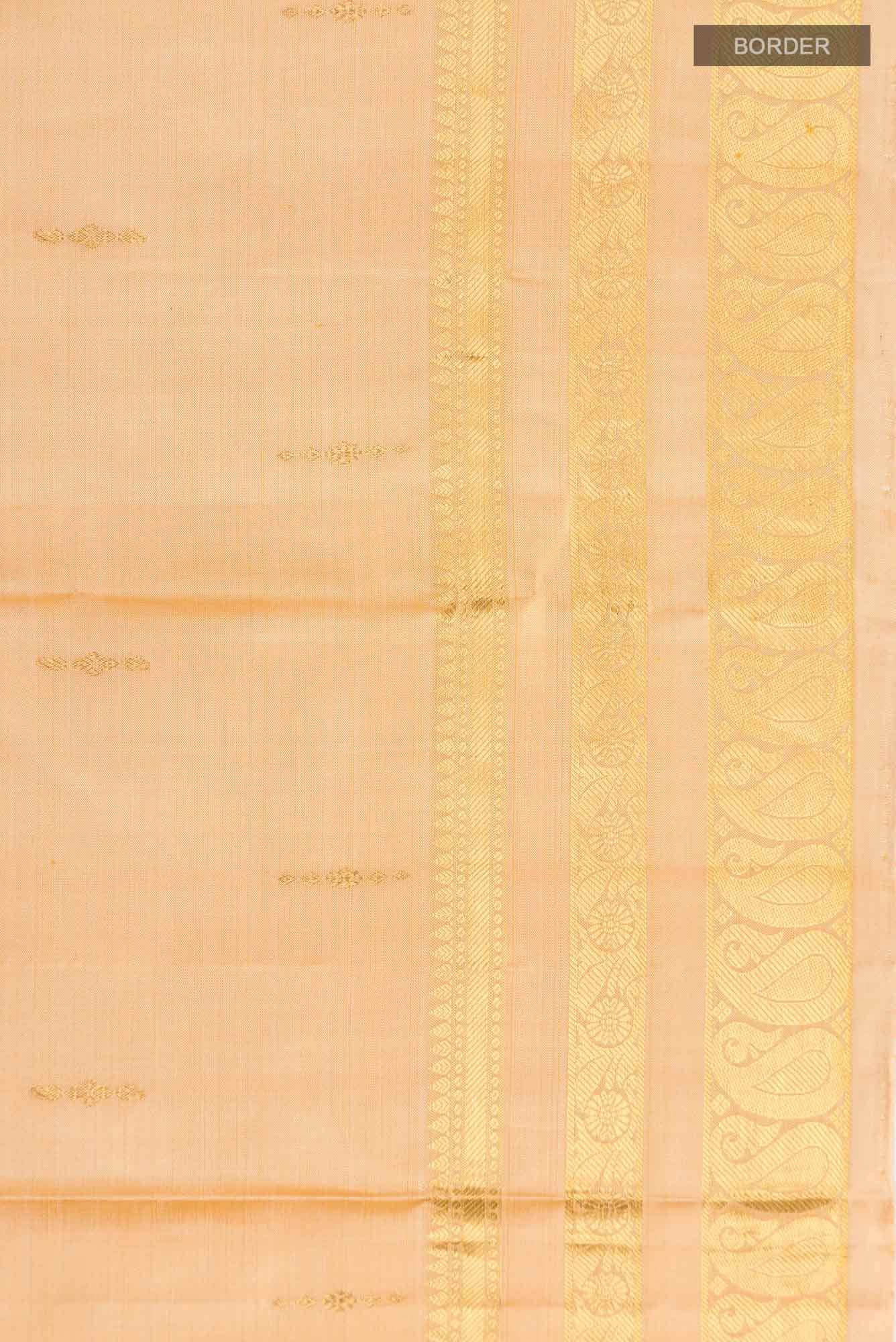 Sandal Kanchipuram Silk Saree - Image 5