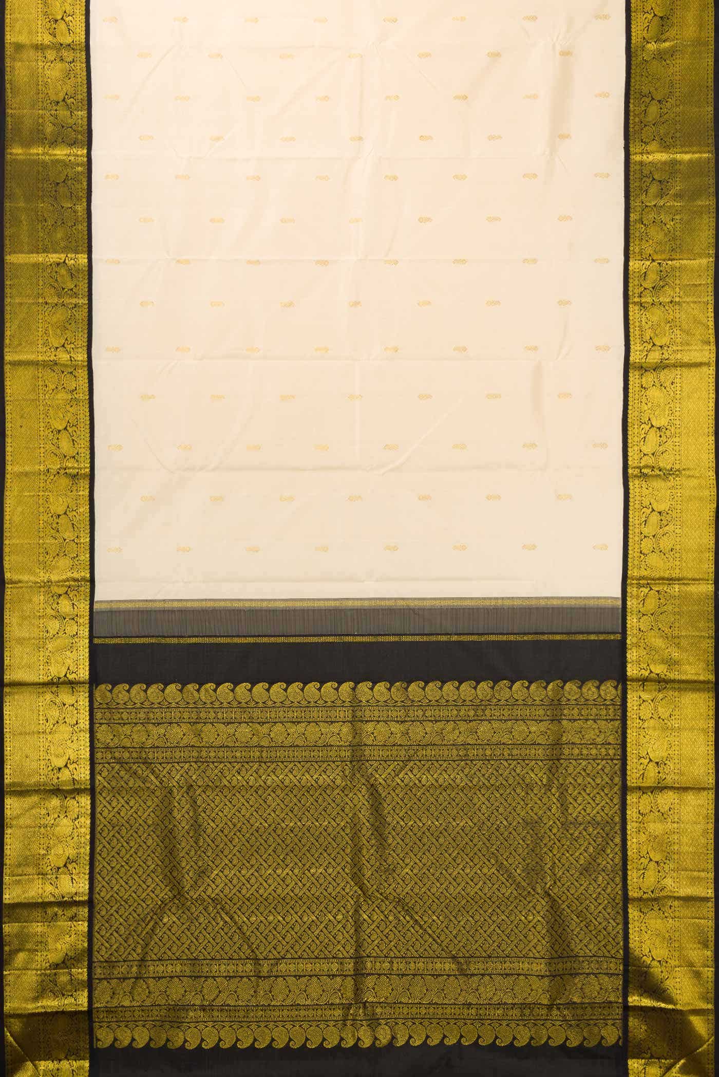 Pure Silk Pure Zari Sandal Kanjivaram Saree - Image 4