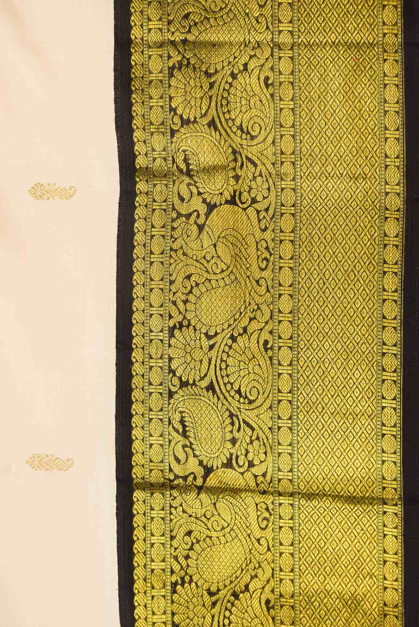 Pure Silk Pure Zari Sandal Kanjivaram Saree - Image 6