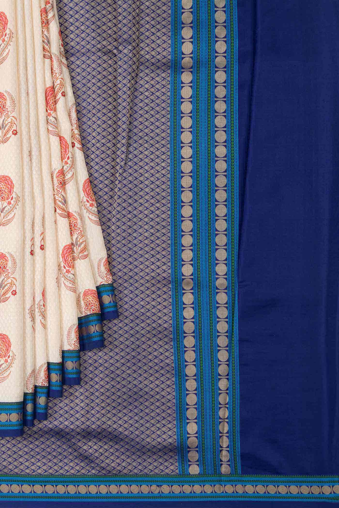 Sandal Kanchipuram Silk Saree - Image 2