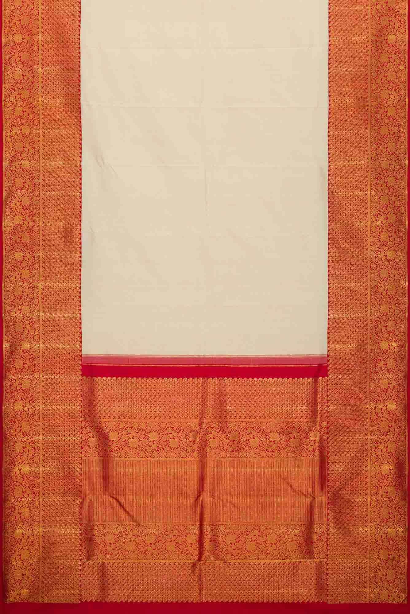 Pure Silk Pure Zari Sandal Dual Tone Kanjivaram Saree - Image 4