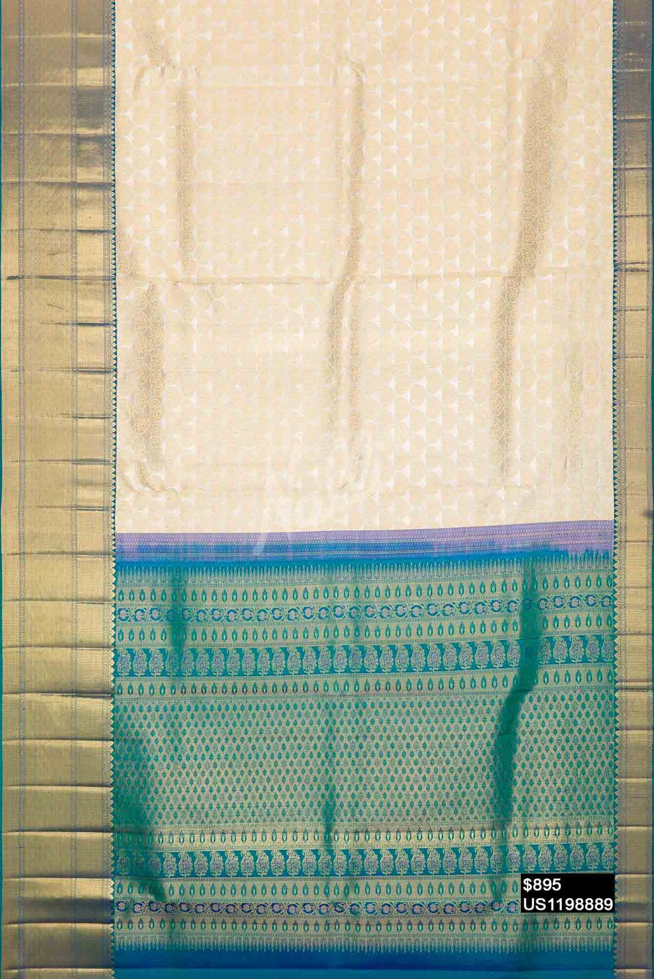 Sandal Kanchipuram Silk Saree