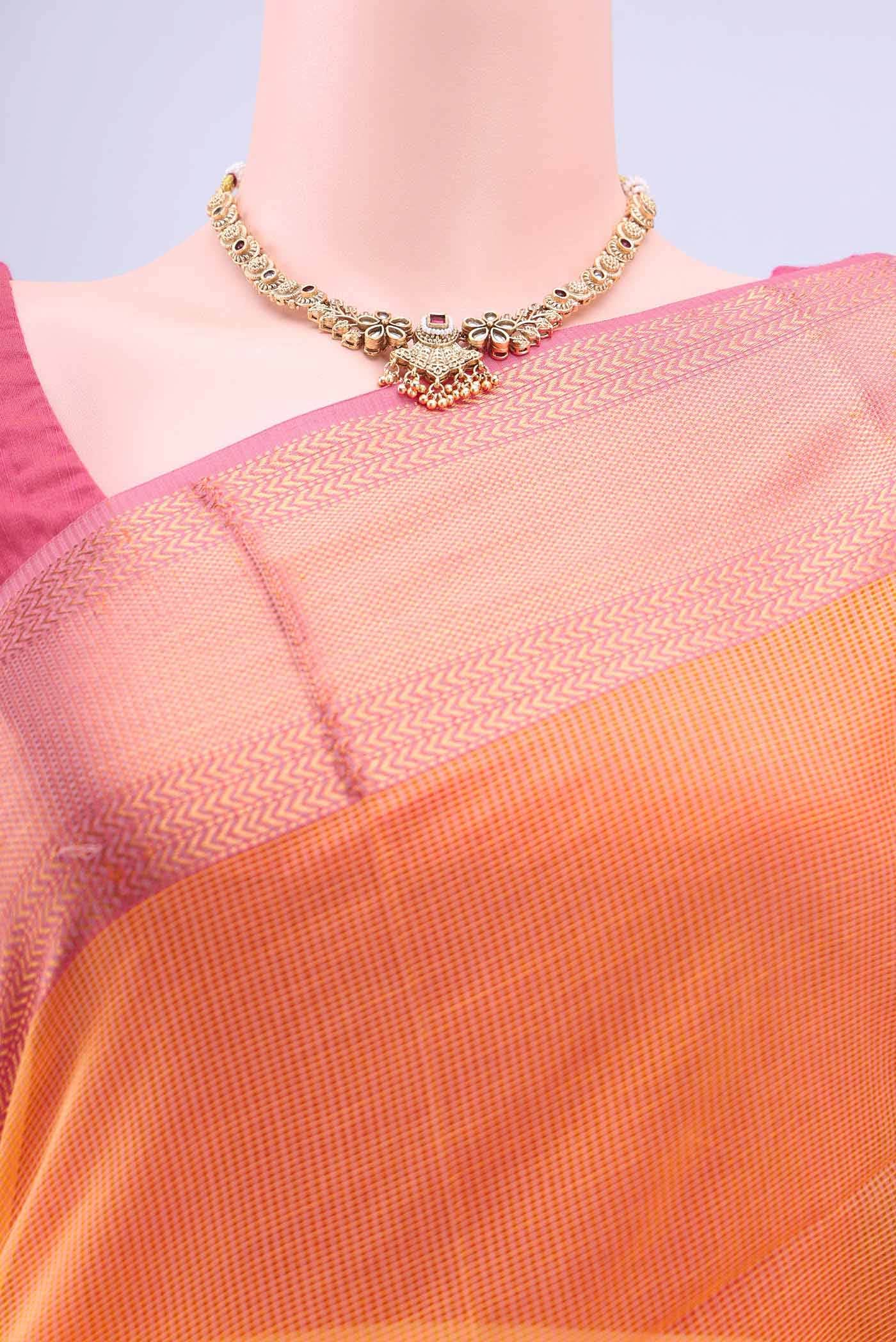 Sandal Maheshwari Silk Cotton Saree - Image 3