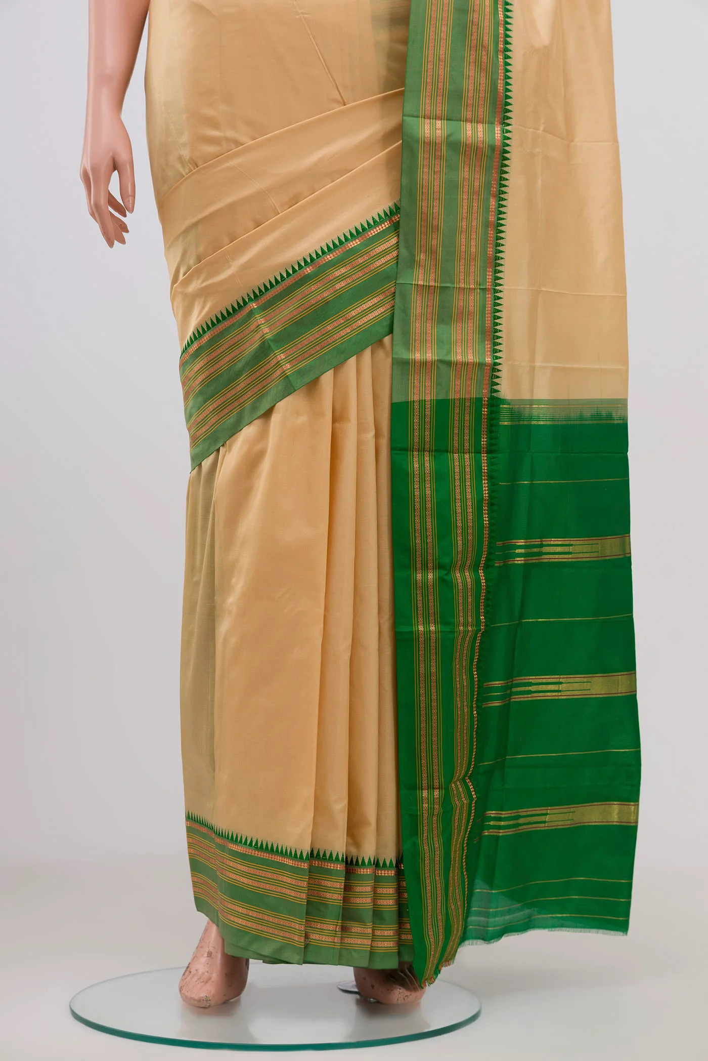 Sandal Narayanpet Silk Saree - Image 3