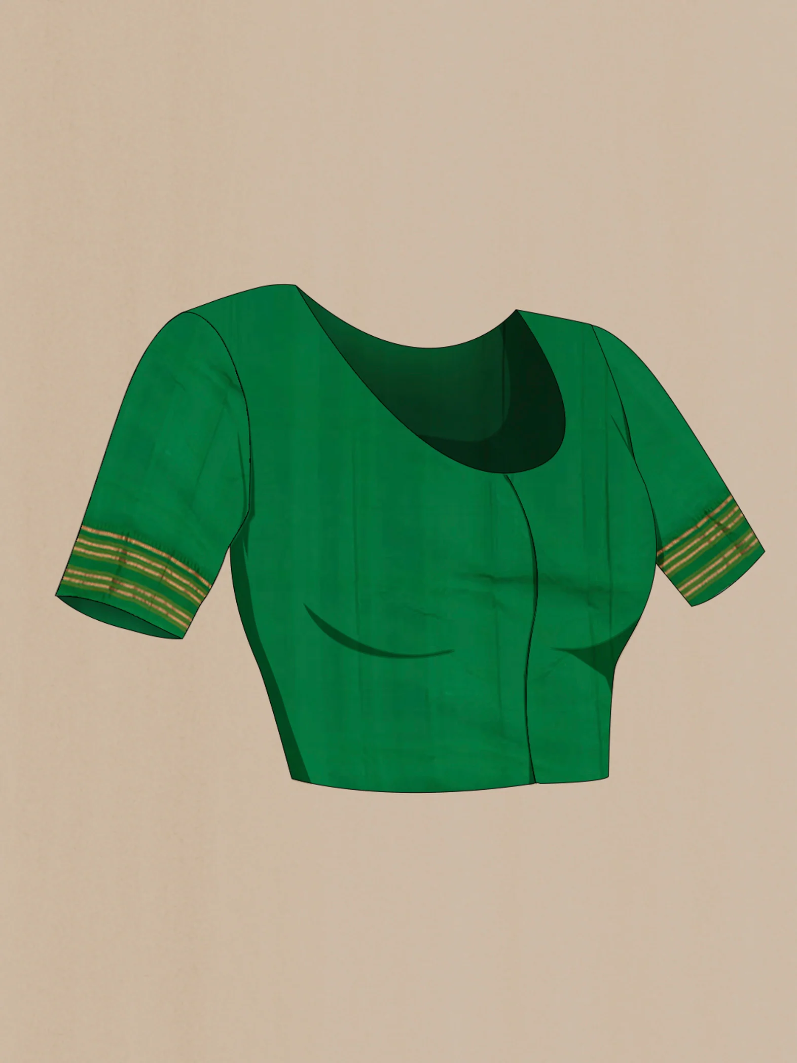 Sandal Narayanpet Silk Saree - Image 4