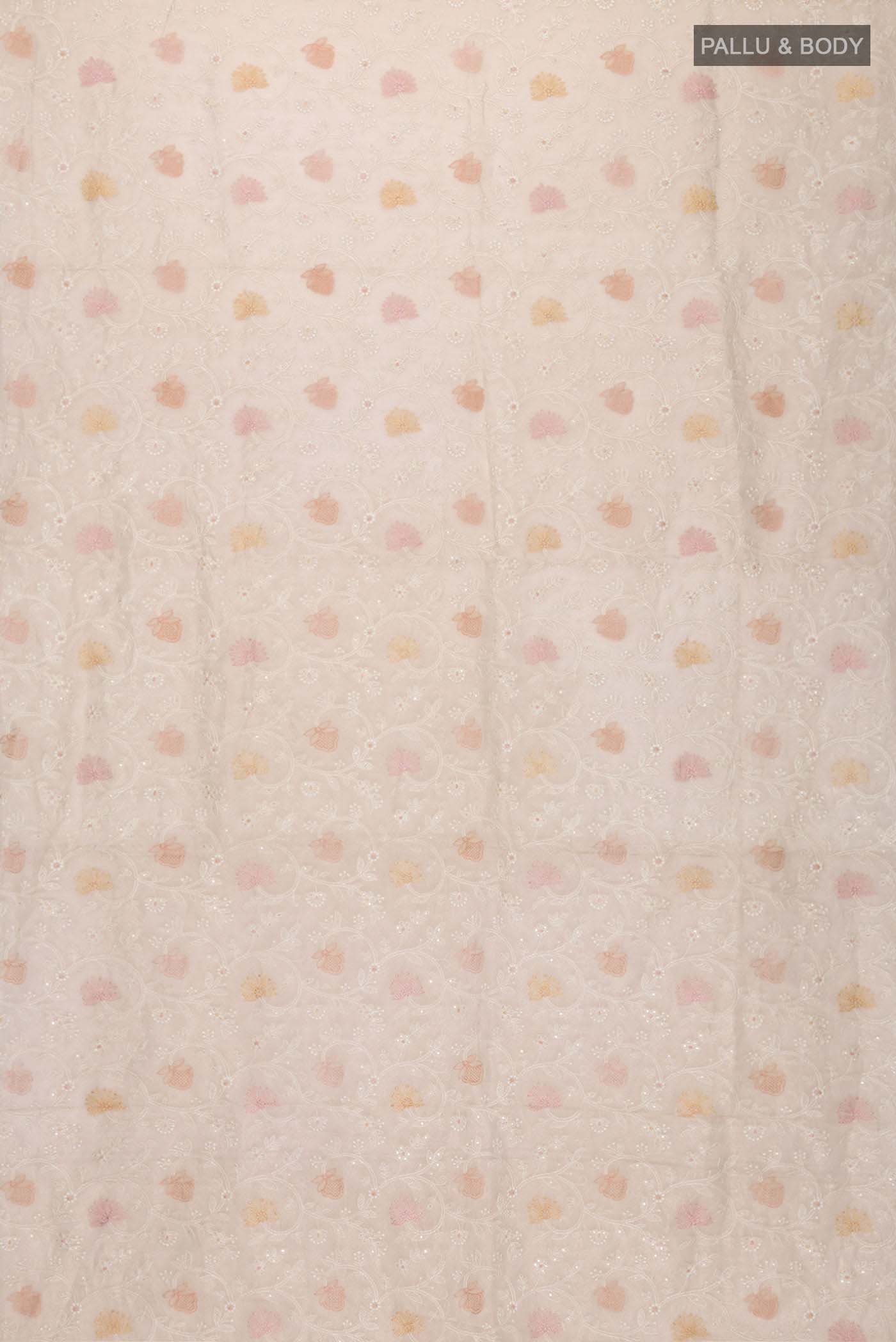 Sandal Organza Silk Saree - Image 5
