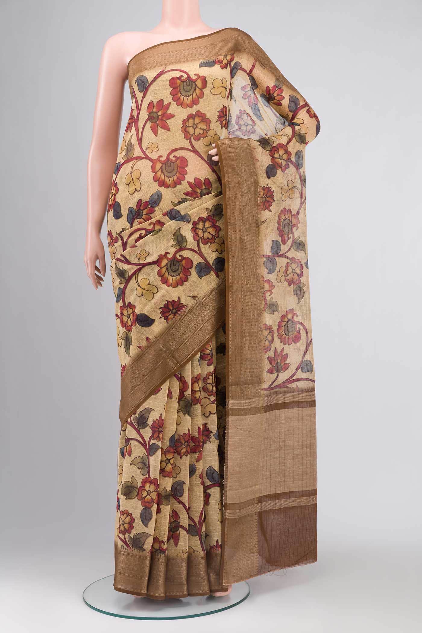 Sandal Silk Cotton Saree