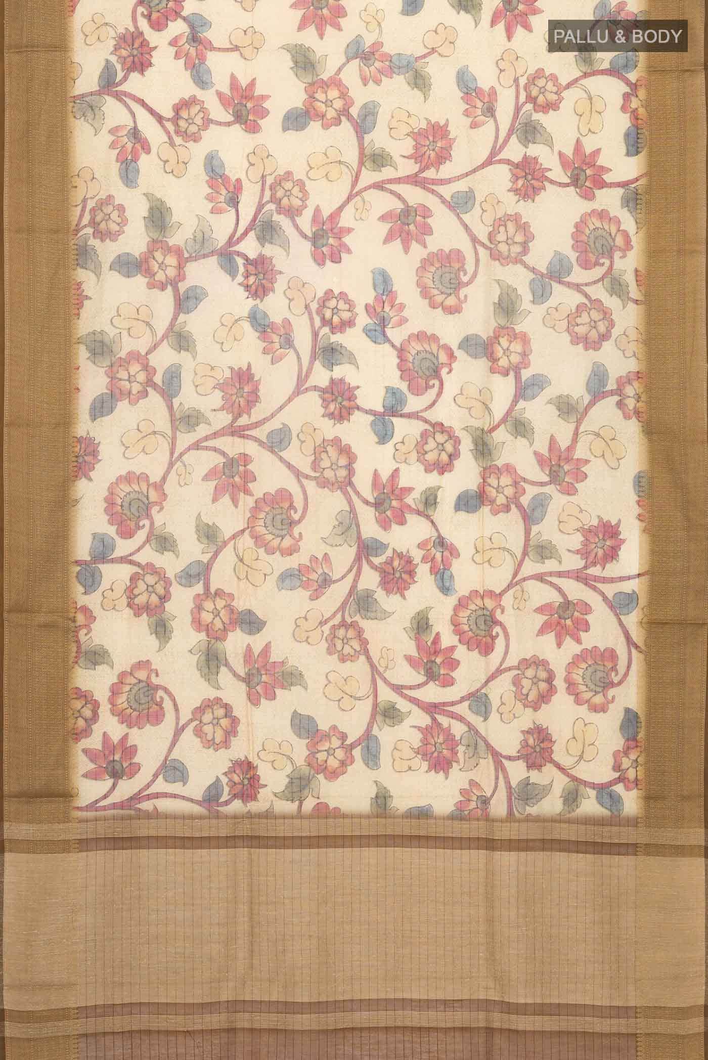 Sandal Silk Cotton Saree - Image 2