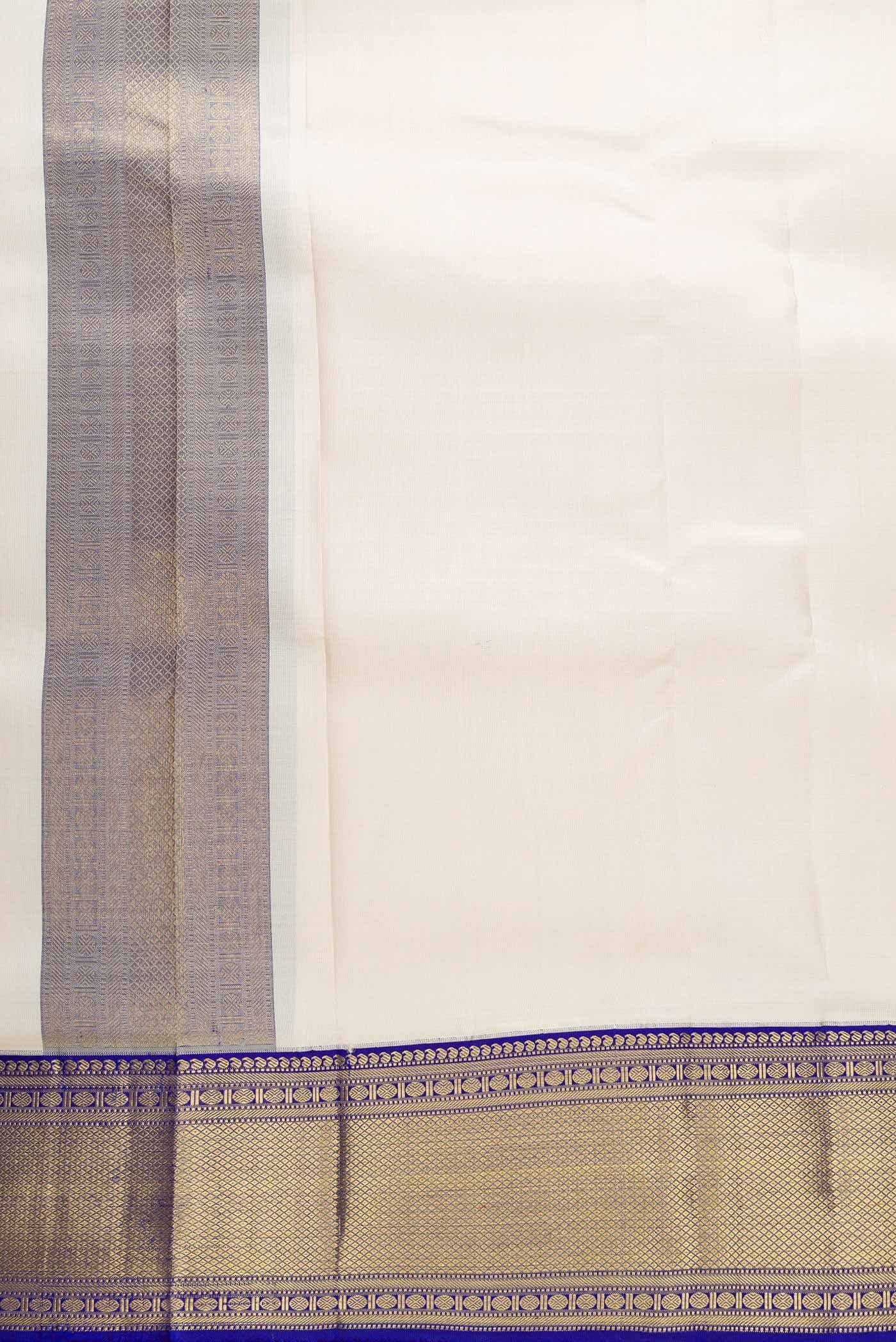 Sandal Silk Dhoti With Angavastram (8X4) Muzham - Image 3