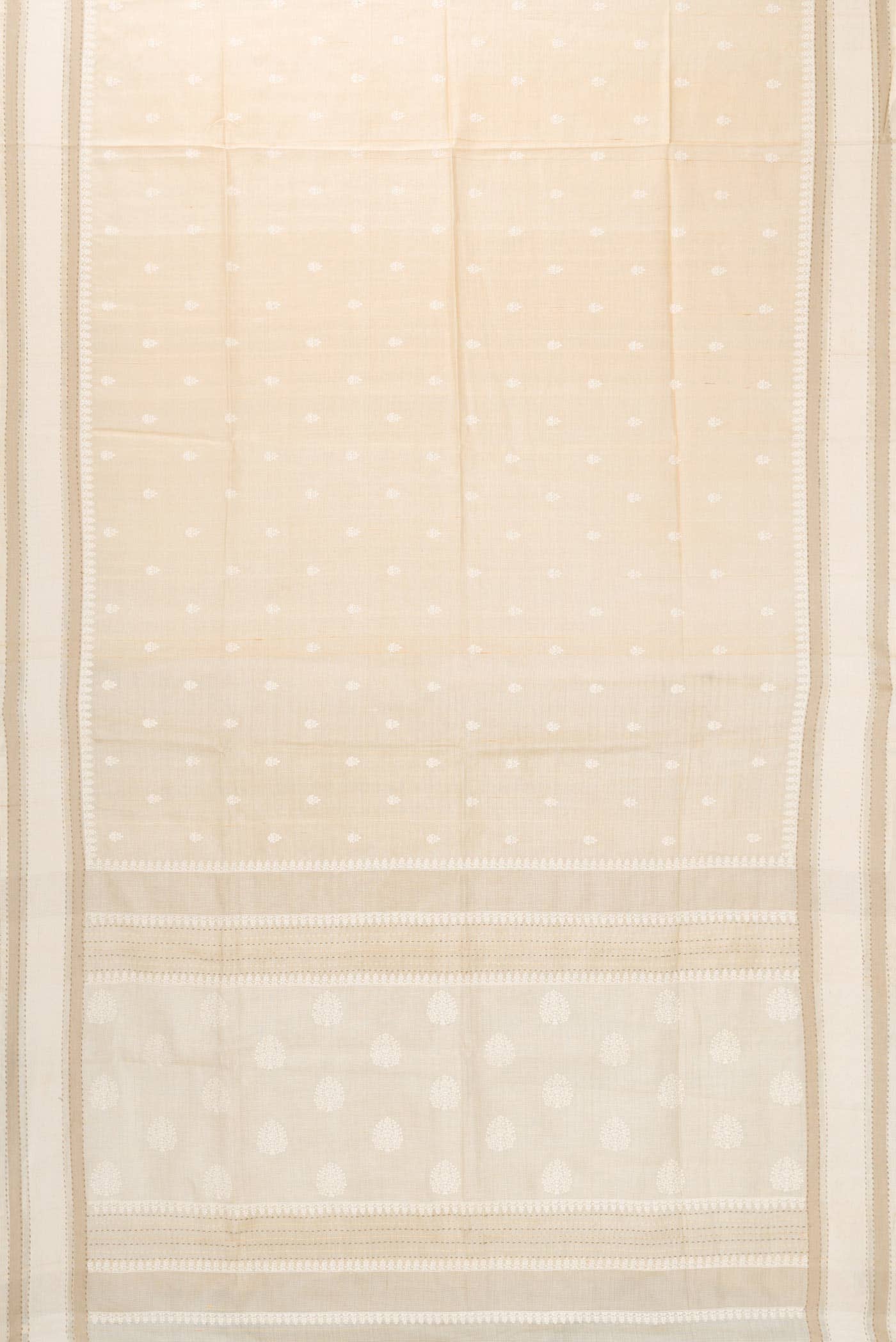 Sandal Tussar Silk Saree - Image 4