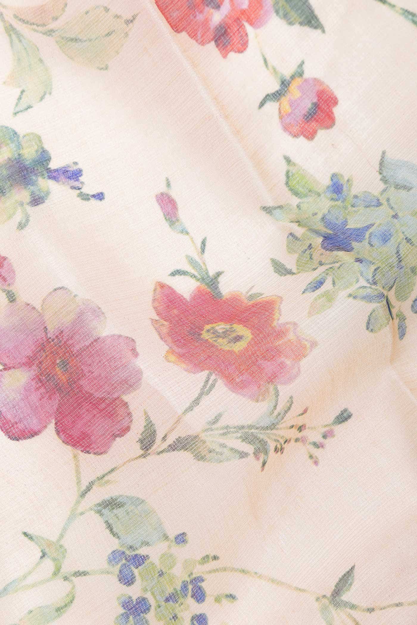 Sandal Tussar Silk Saree - Image 2