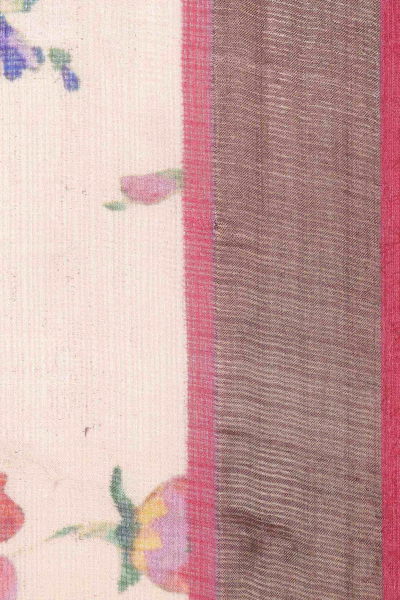 Sandal Tussar Silk Saree - Image 3