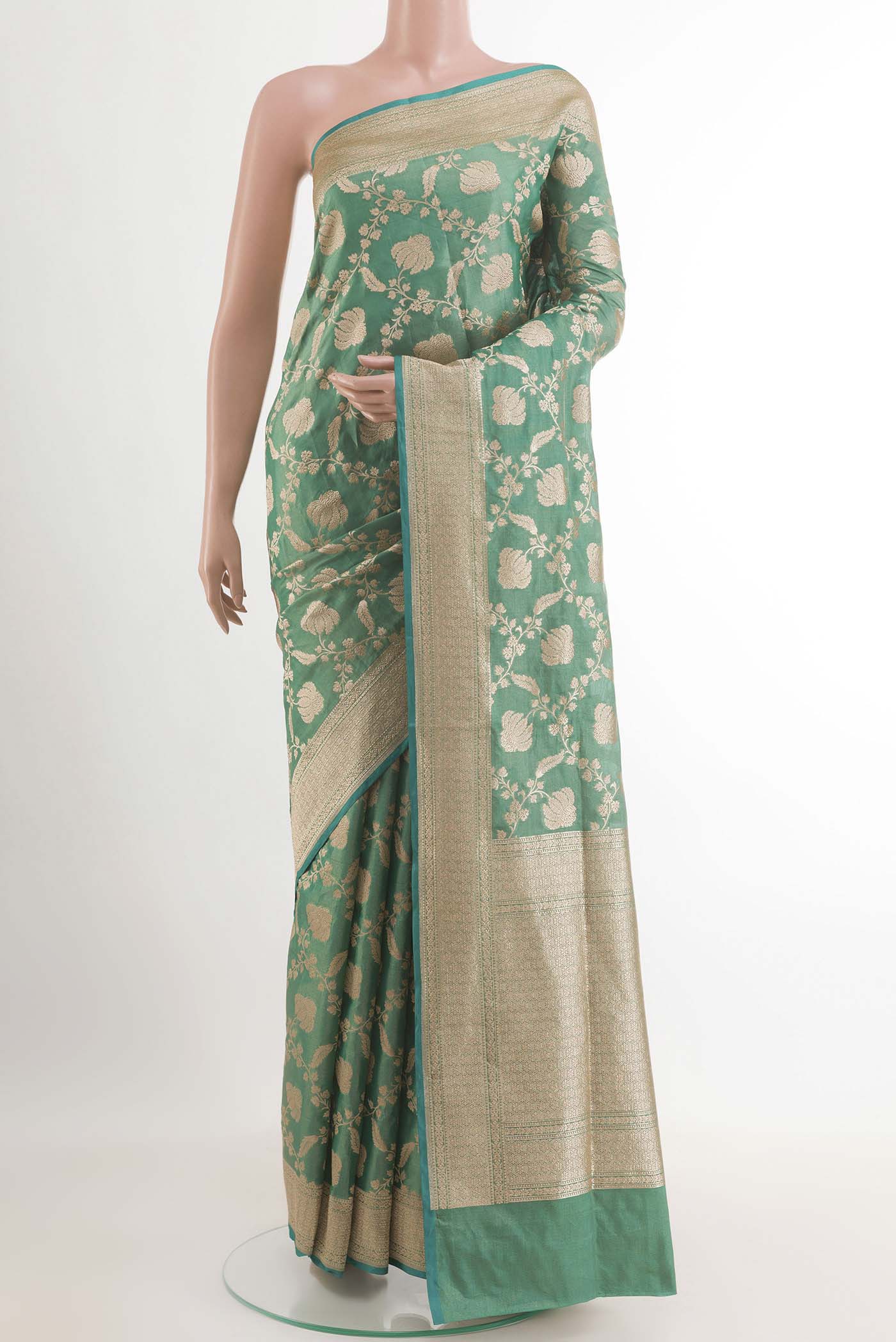 Green Banarasi Silk Saree