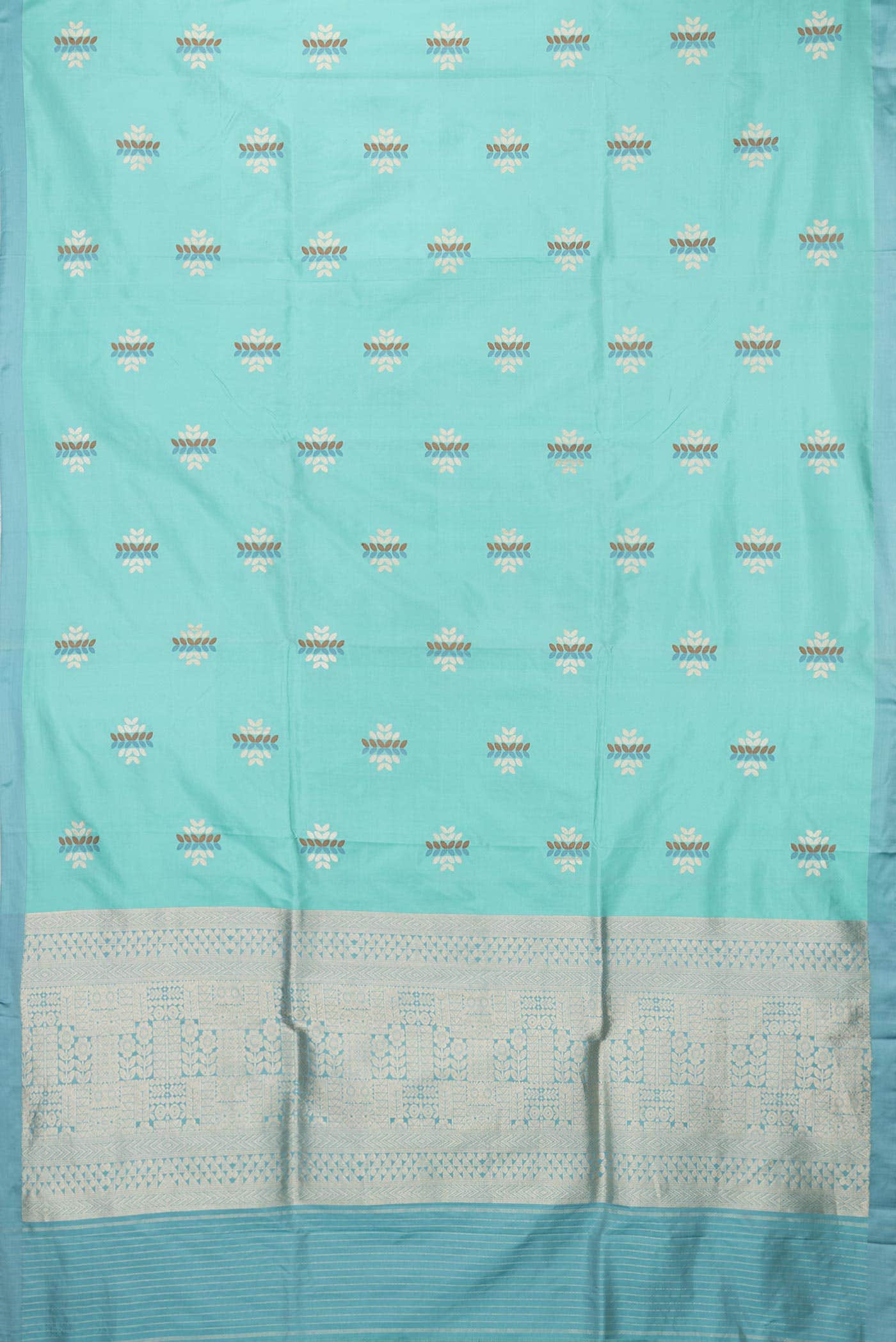 Light Blue Banarasi Silk Saree - Image 4
