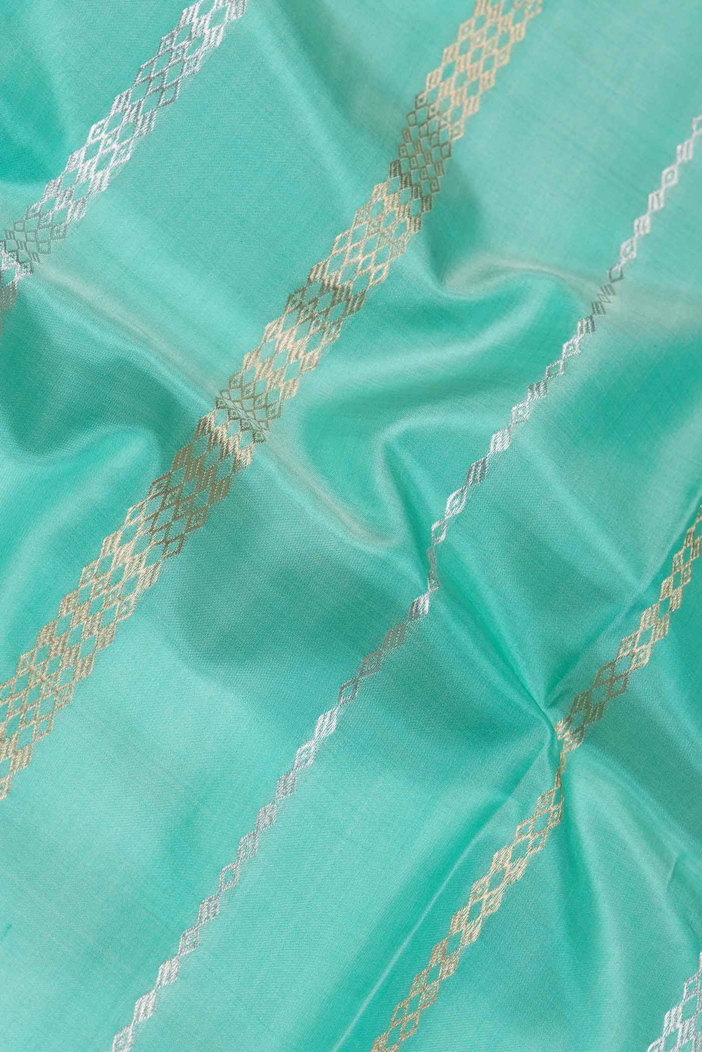 Sea Green Banarasi Silk Saree - Image 2