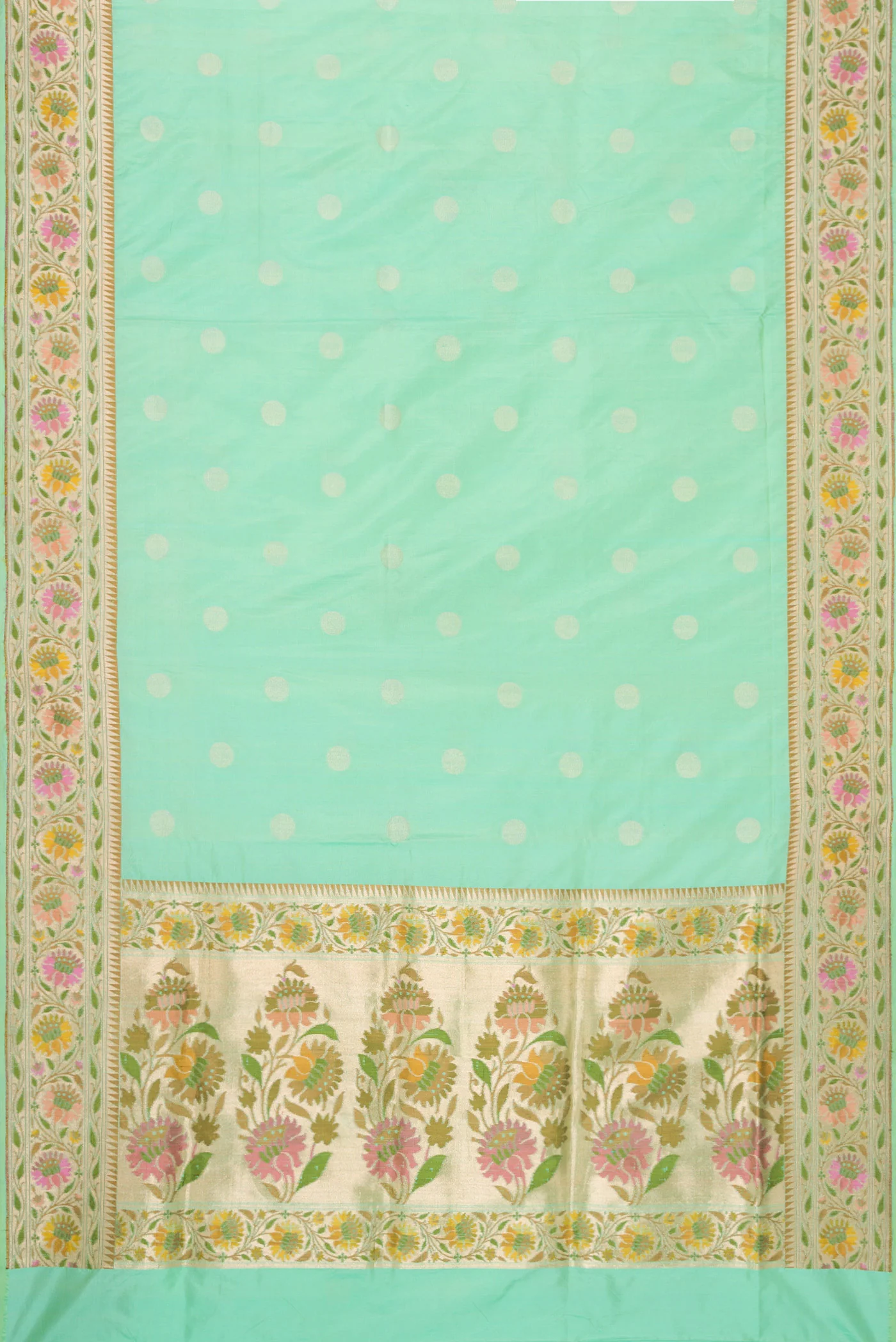 Sea Green Banarasi Silk Saree - Image 6