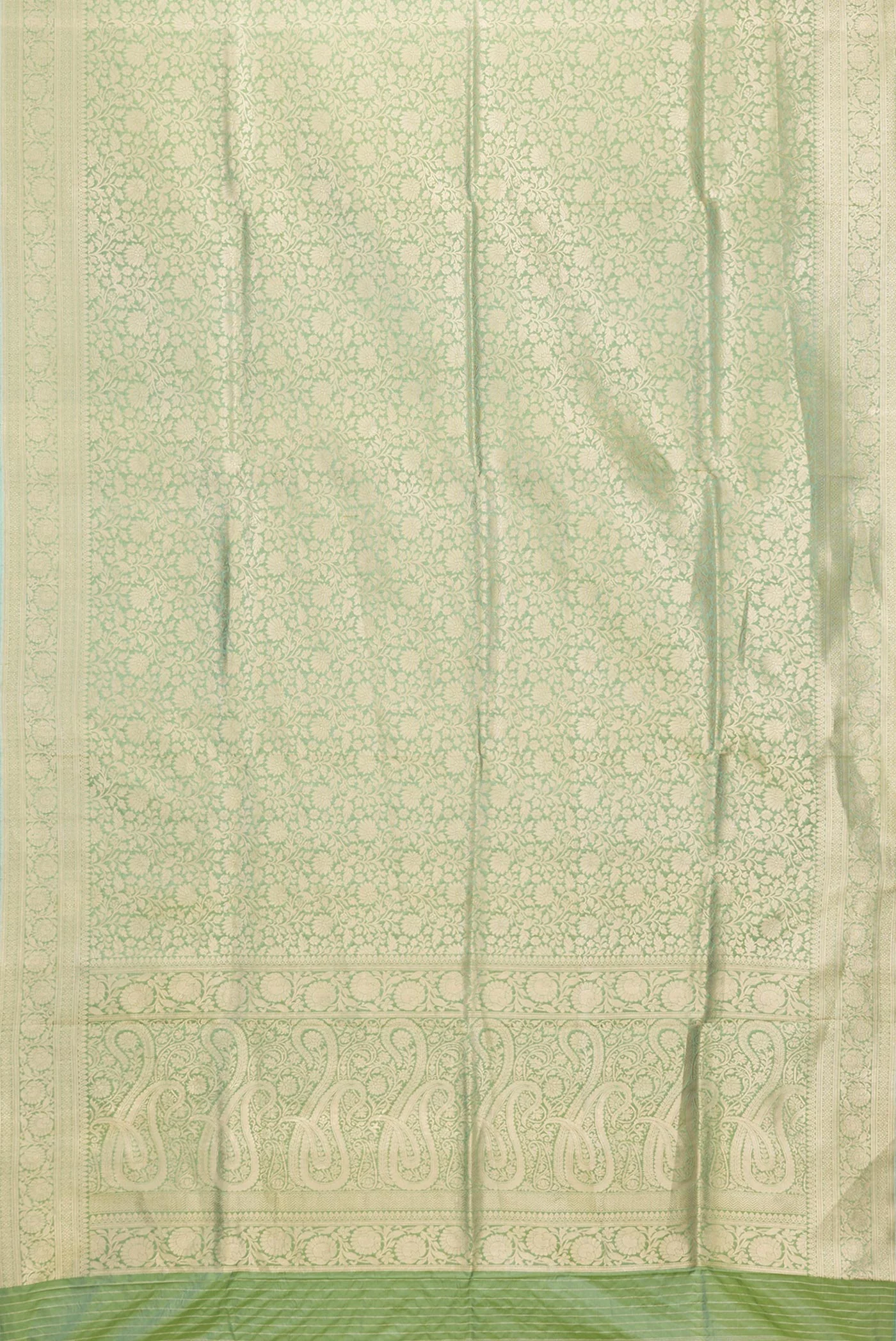 Light Green Banarasi Silk Saree - Image 6