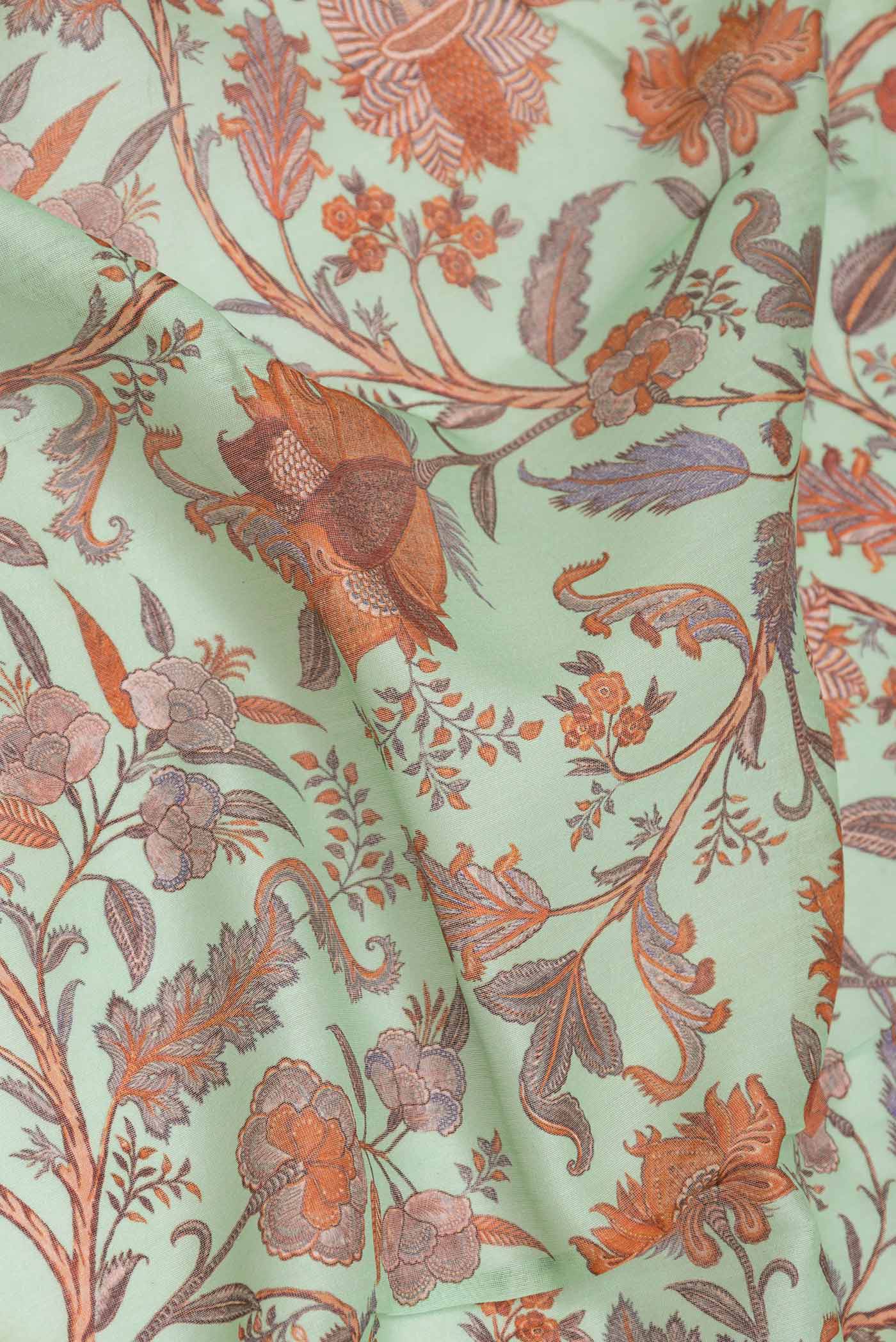 Sea Green Dual Tone Chanderi Silk Saree - Image 2