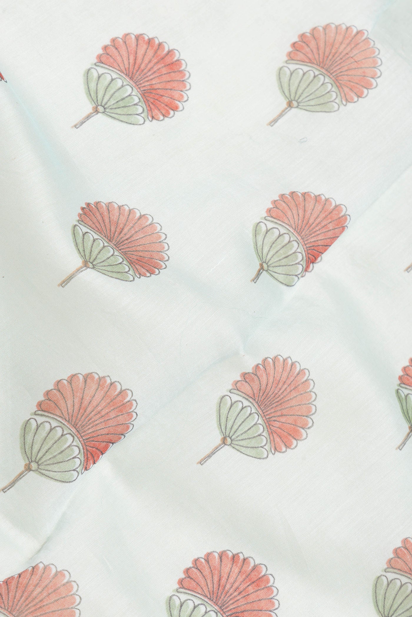 Light Blue Chanderi Silk Cotton Saree - Image 2