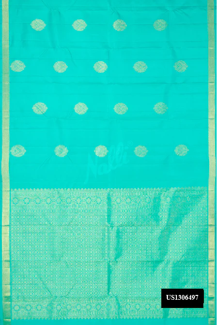 Sea Green Dual Tone Kanchipuram Silk Saree
