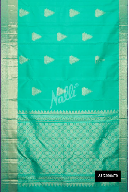 Sea Green Dual Tone Kanchipuram Silk Saree