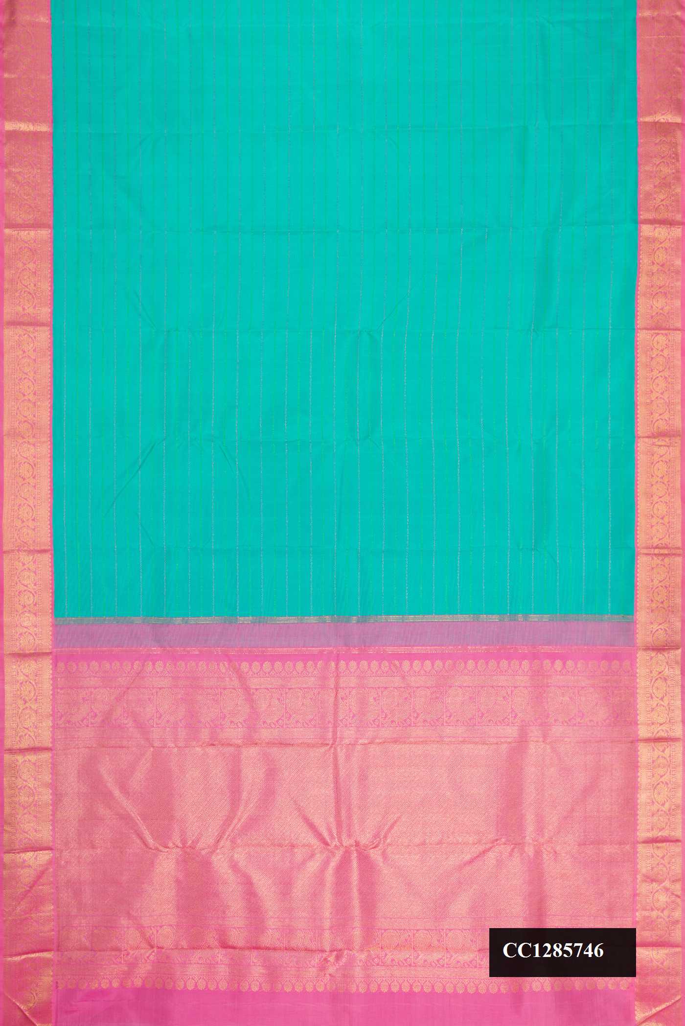Sea Green Dual Tone Kanchipuram Silk Saree