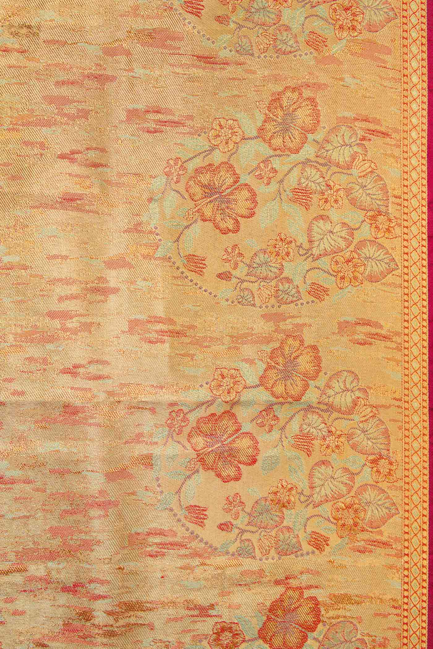 Sea Green Dual Tone Kanjivaram Silk Saree - Image 3