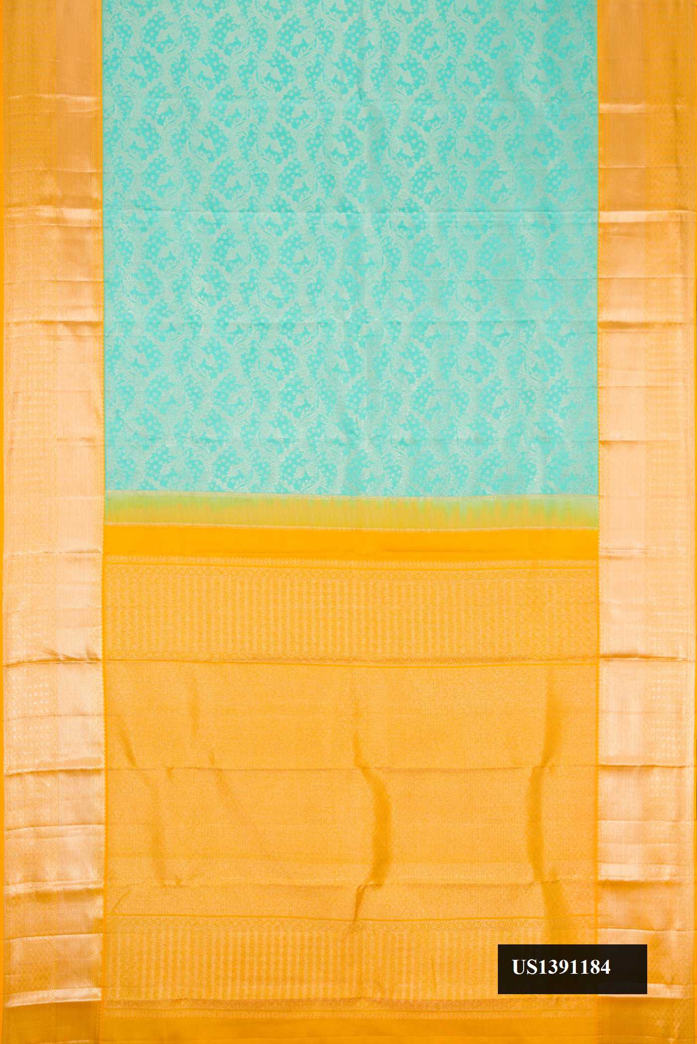 Sea Green Dual Tone Kanchipuram Silk Saree
