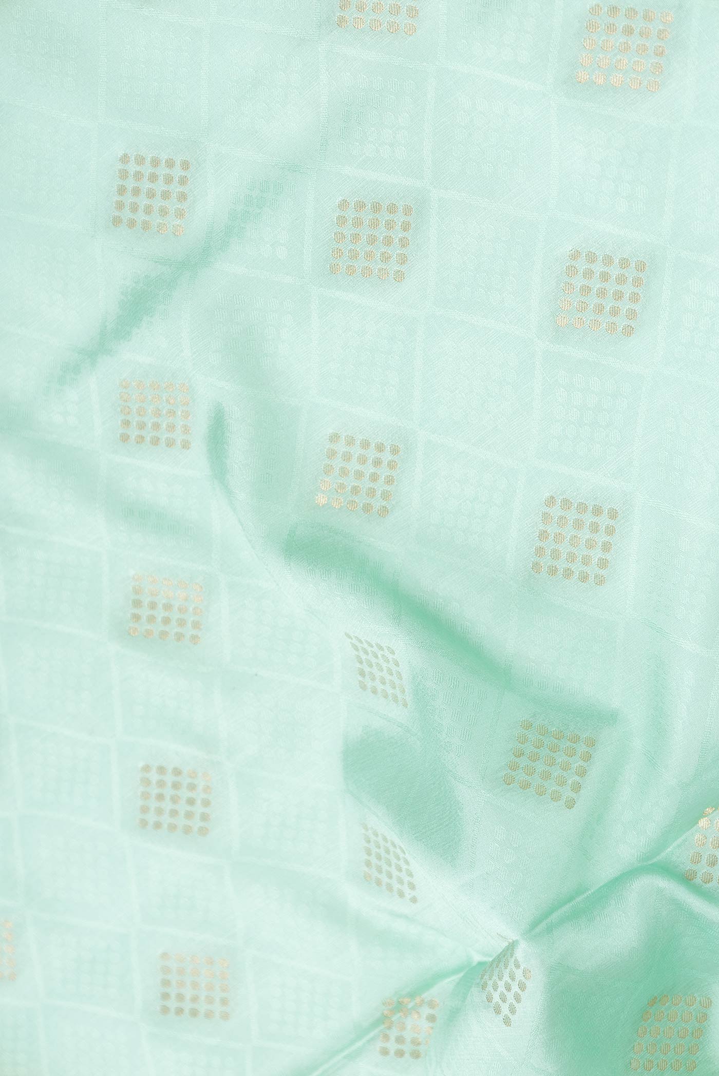 Sea Green Dual Tone Mysore Crepe Saree - Image 2