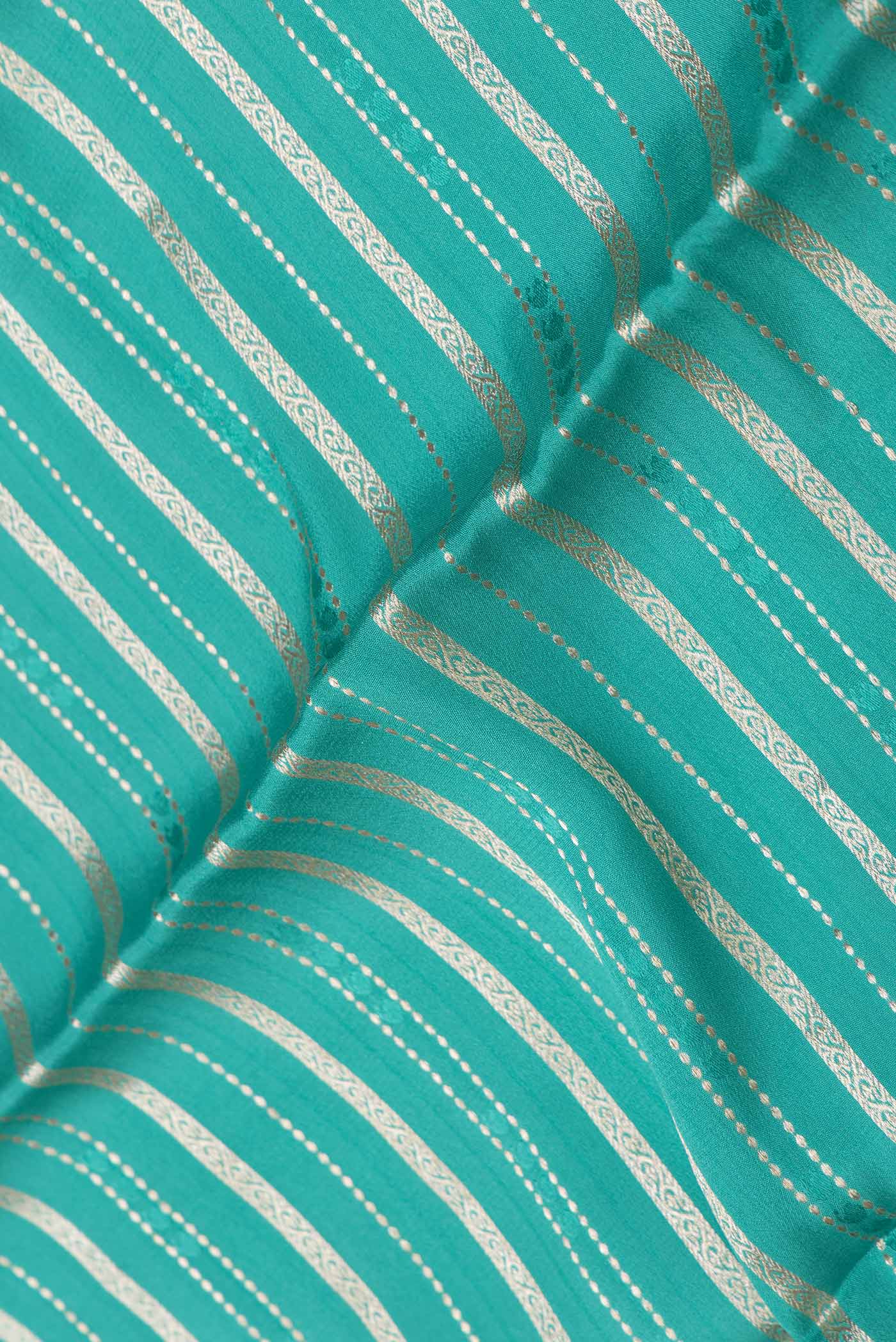 Sea Green Mysore Crepe Saree - Image 2