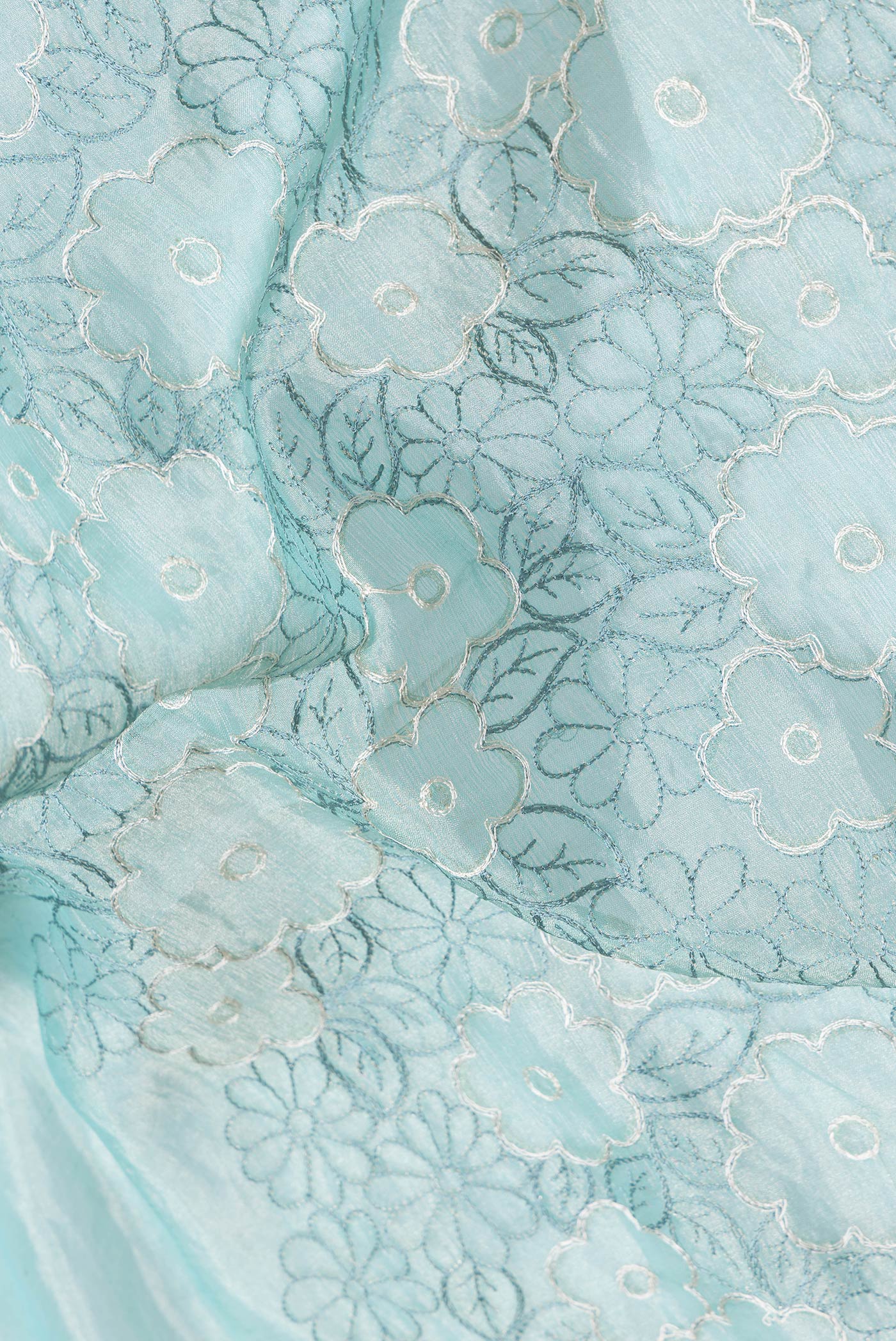 Blue Organza Silk Saree - Image 2