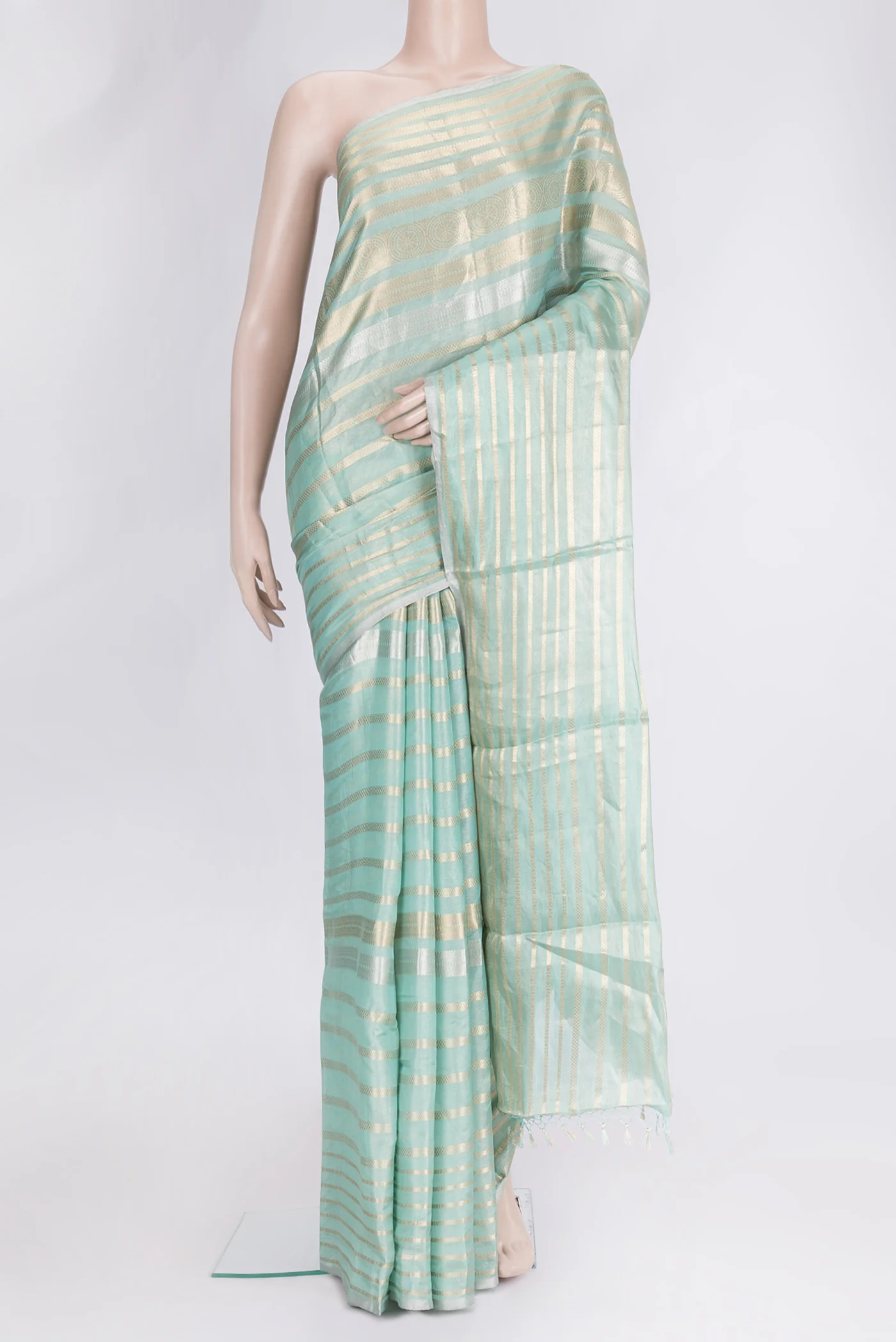 Light Blue Organza Silk Saree