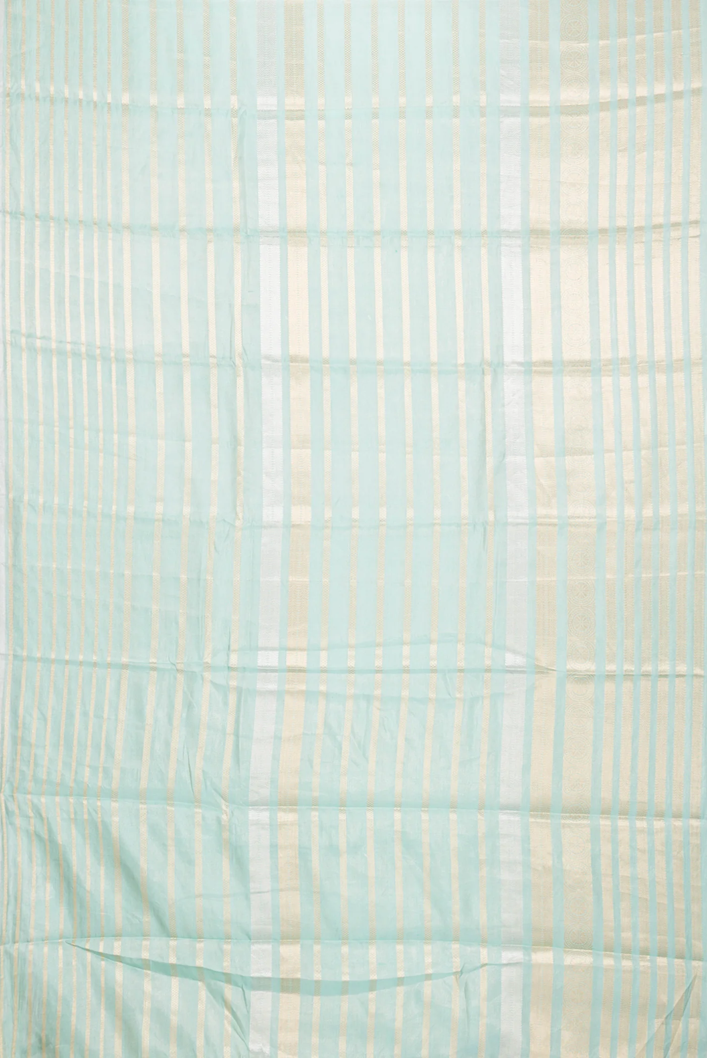 Light Blue Organza Silk Saree - Image 6