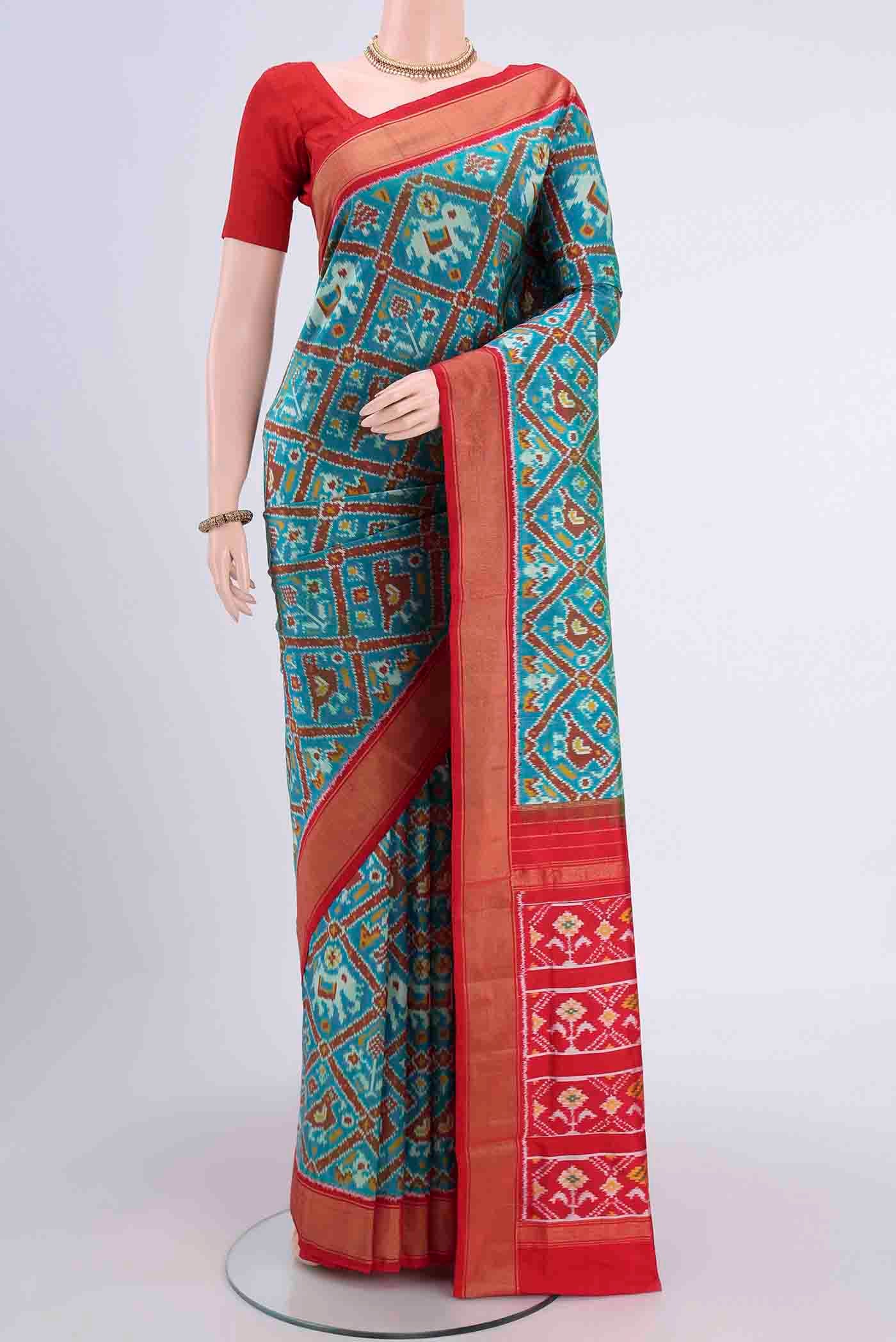 Blue Pochampally Silk Saree