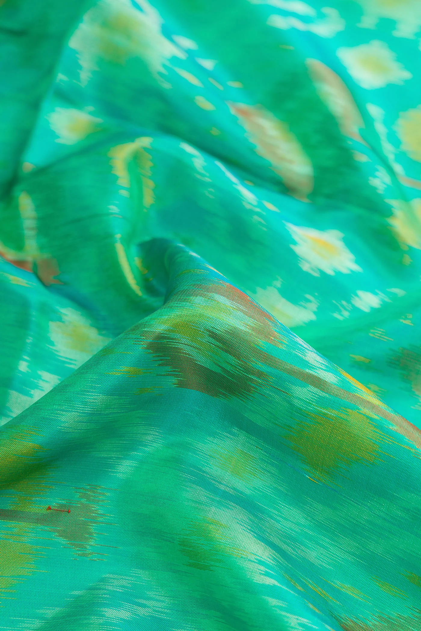 Turquoise Soft Silk Saree - Image 2