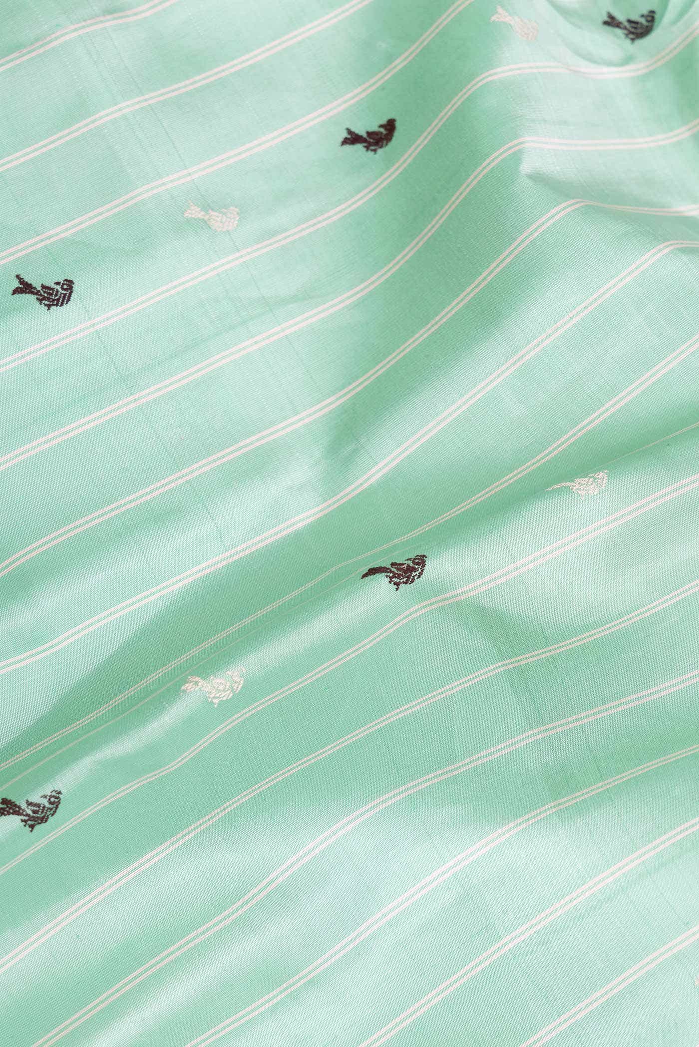 Sea Green Gadwal Silk Saree - Image 3
