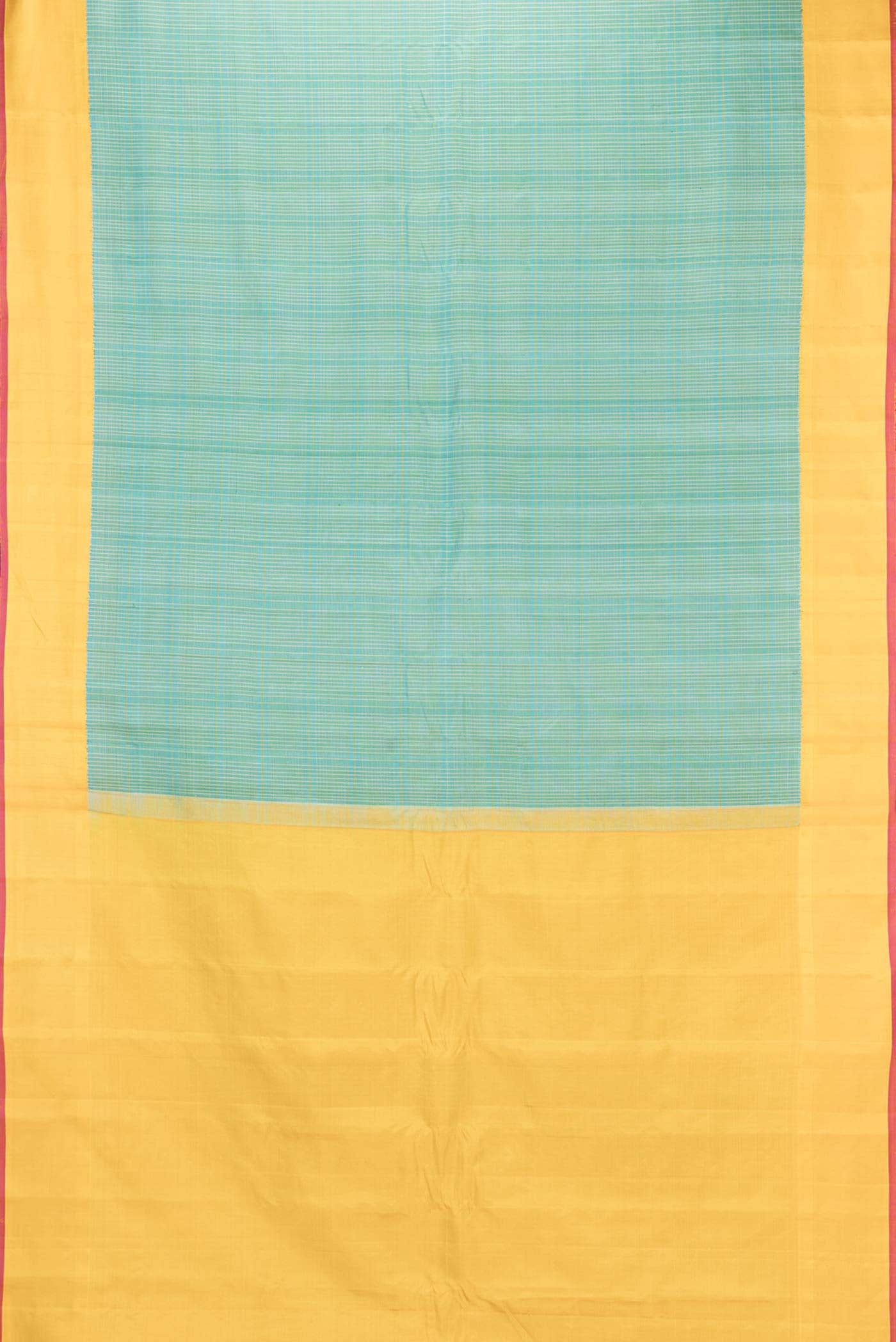 Sea Green Gadwal Silk Saree - Image 4