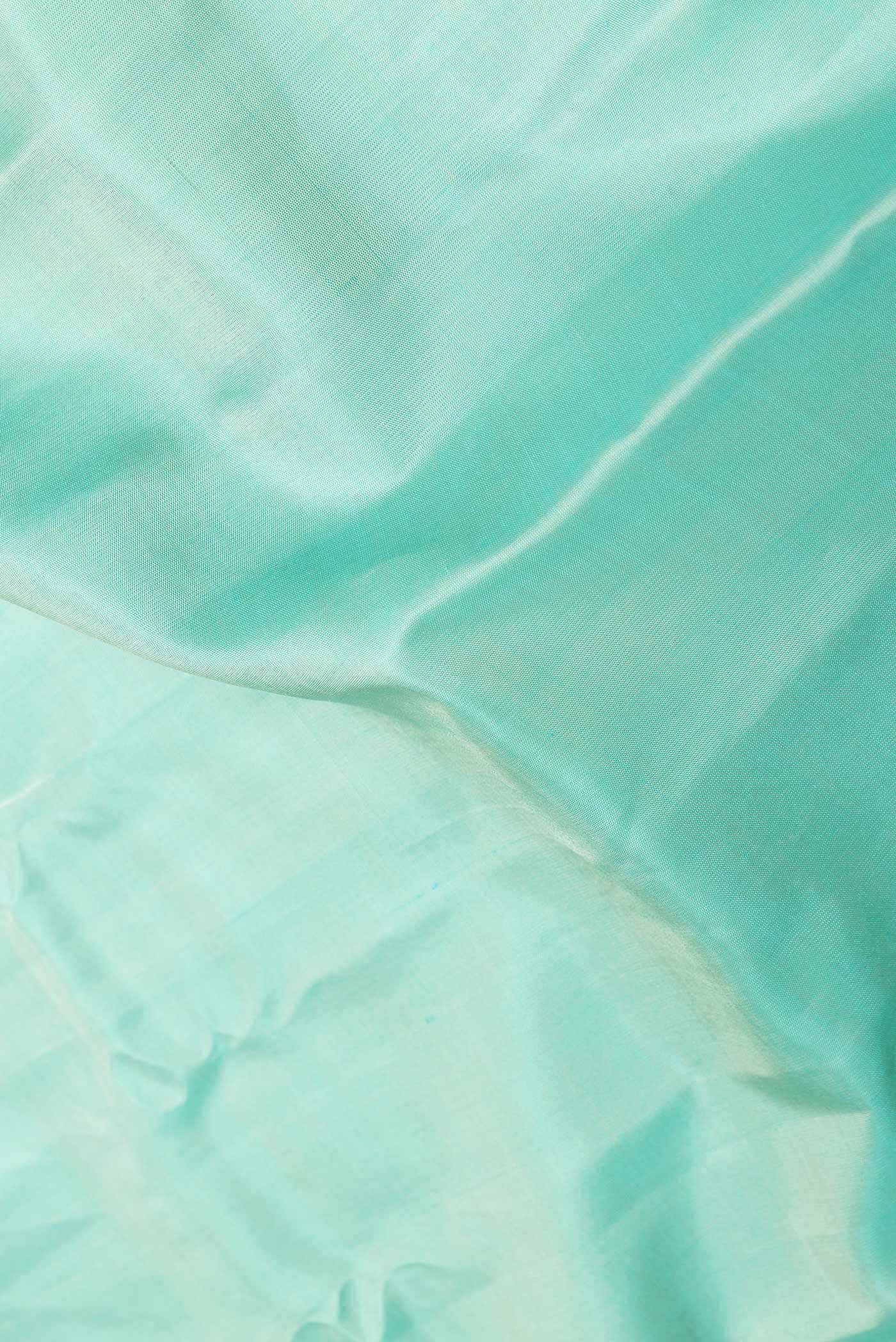 Sea Green Gadwal Silk Saree - Image 3