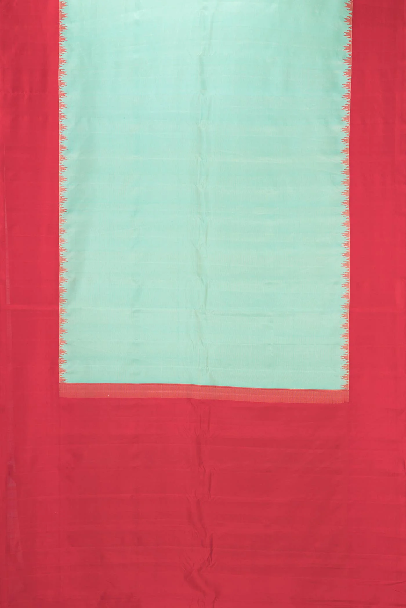 Sea Green Gadwal Silk Saree - Image 4