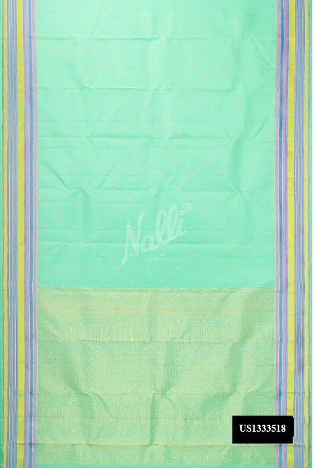 Sea Green Kanchipuram Silk Saree