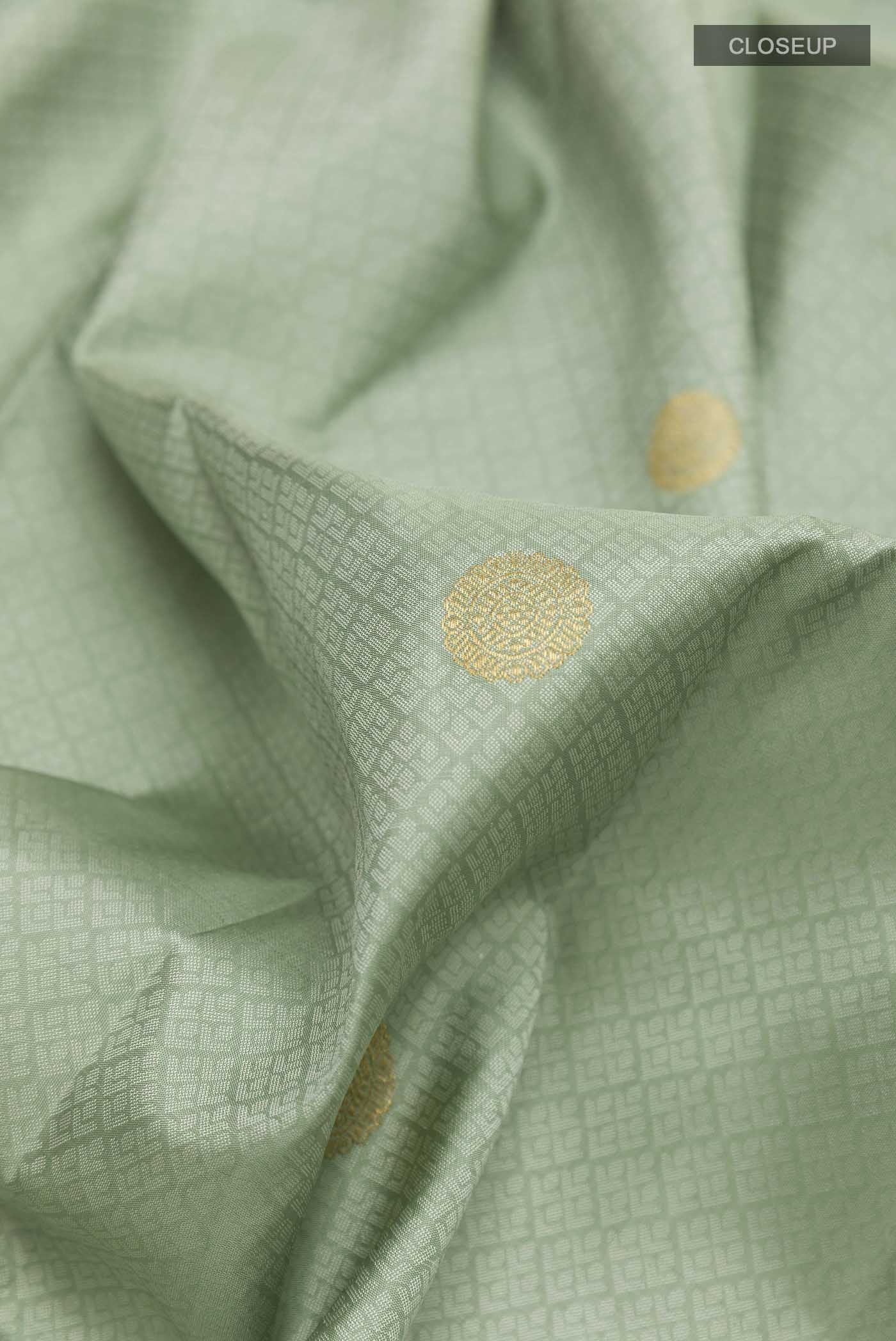 Sea Green Kanjivaram Silk Saree - Image 2